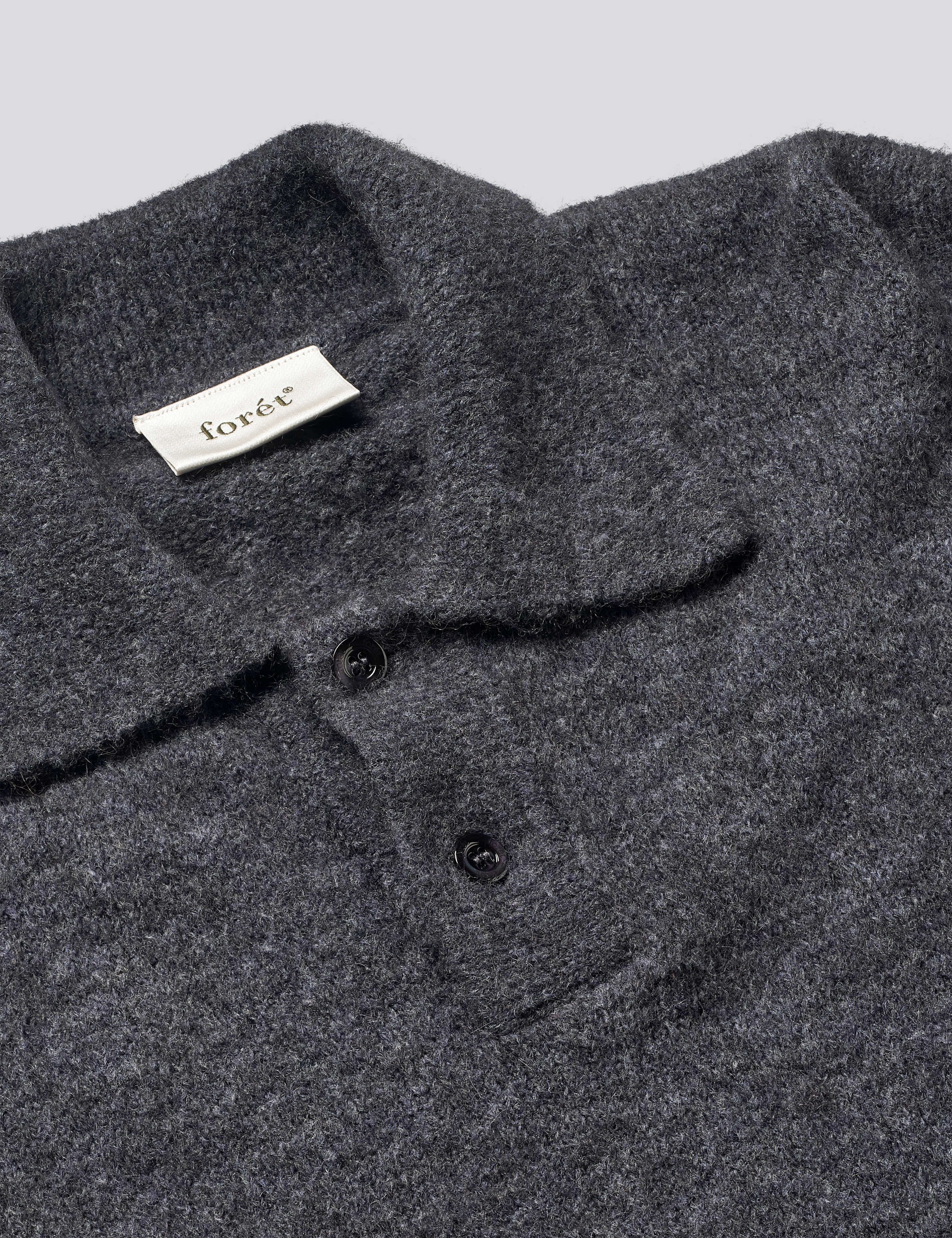 ALPINE POLO KNIT - DARK GEY MELANGE - Image 3