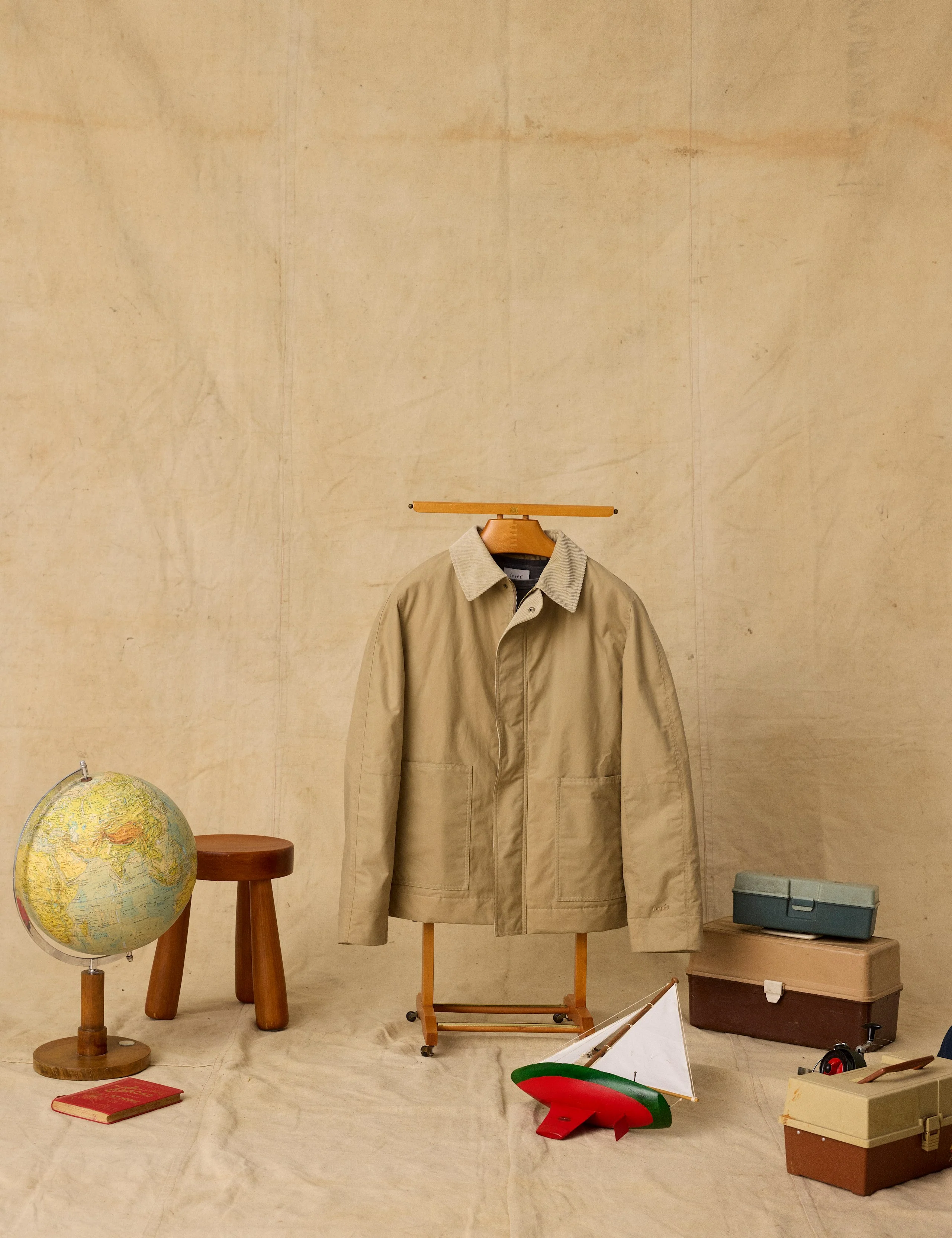 ASPEN PADDED OILSKIN JACKET - KHAKI - Image 4