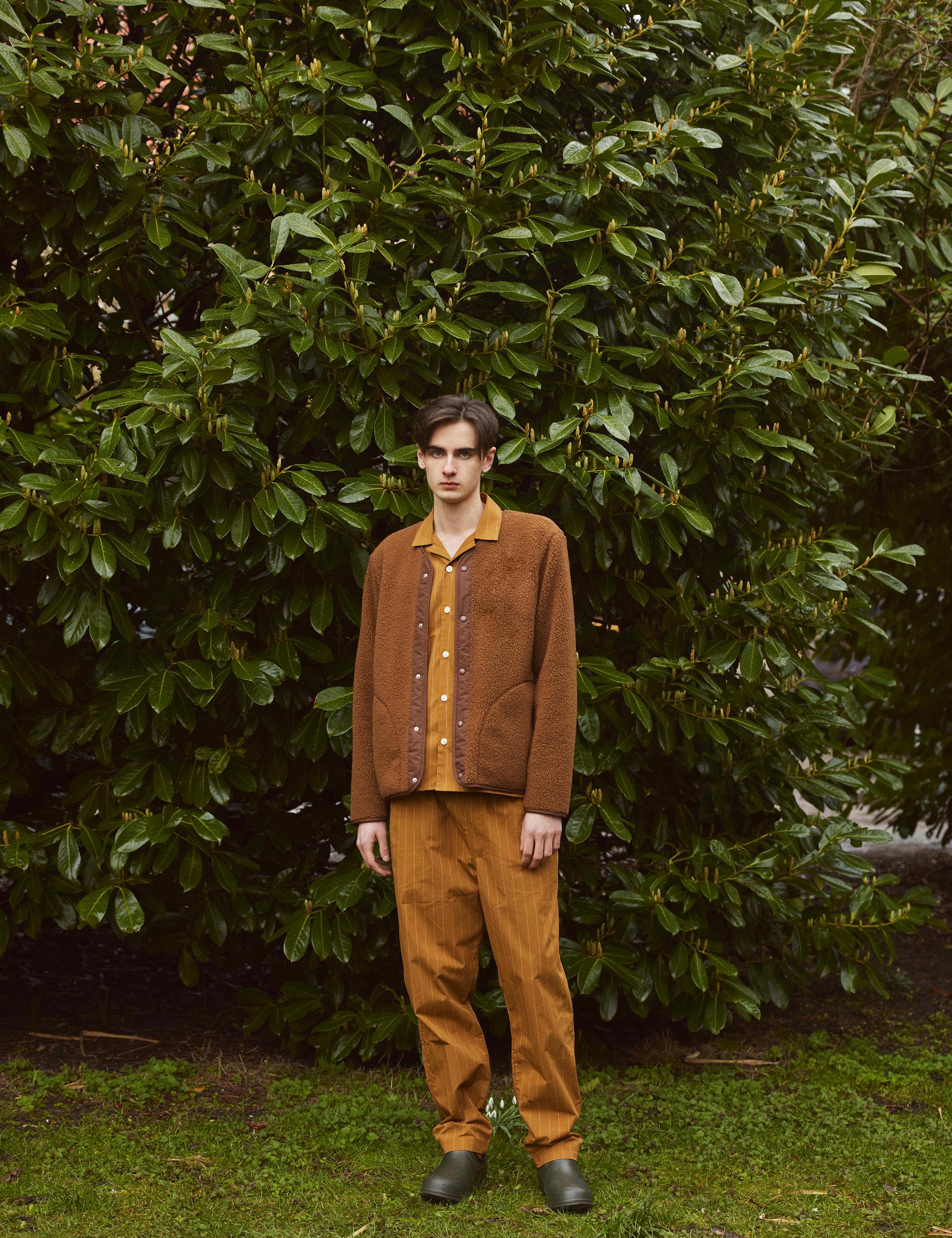 AURA SHERPA FLEECE JACKET - BROWN - Image 2