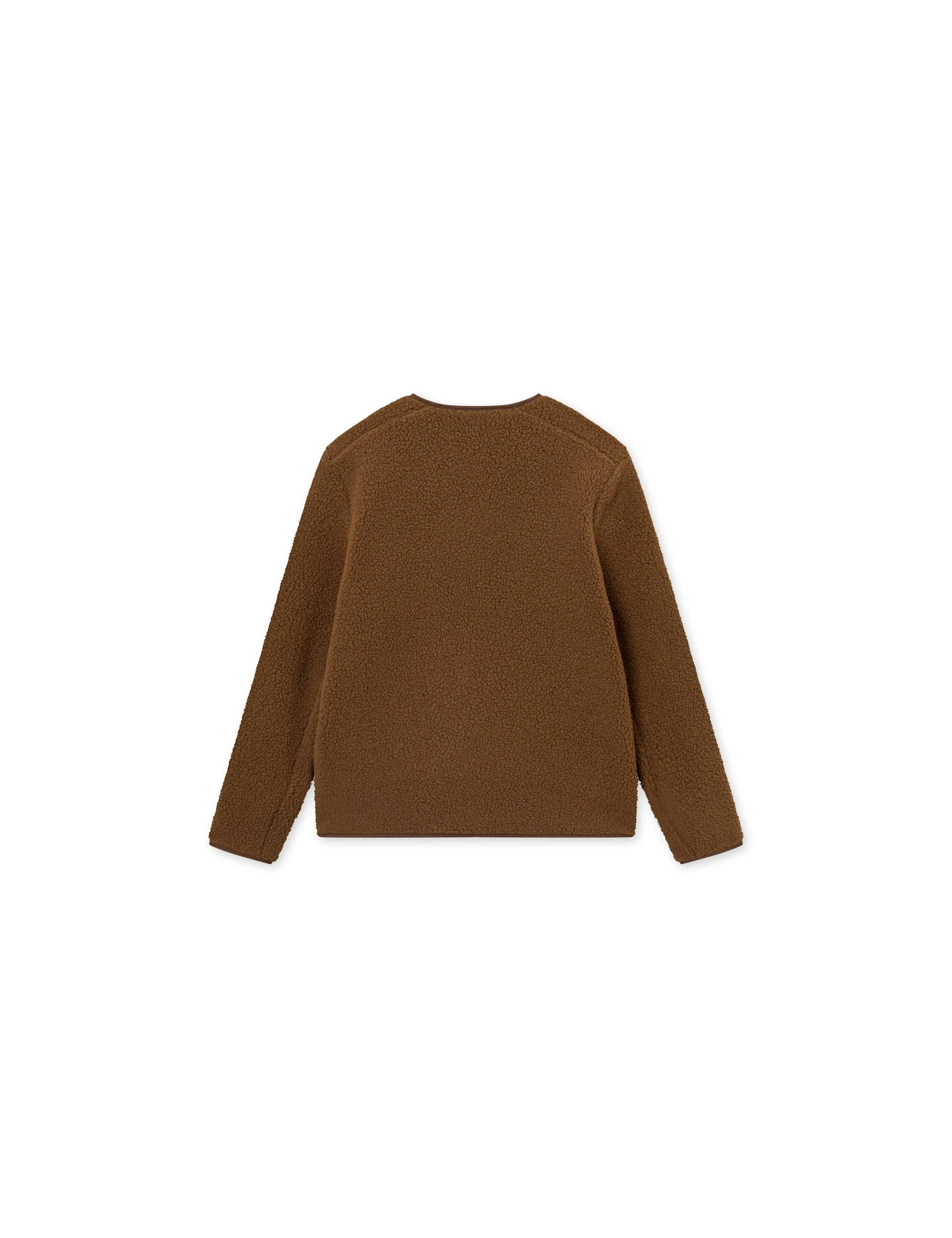 AURA SHERPA FLEECE JACKET - BROWN - Image 5