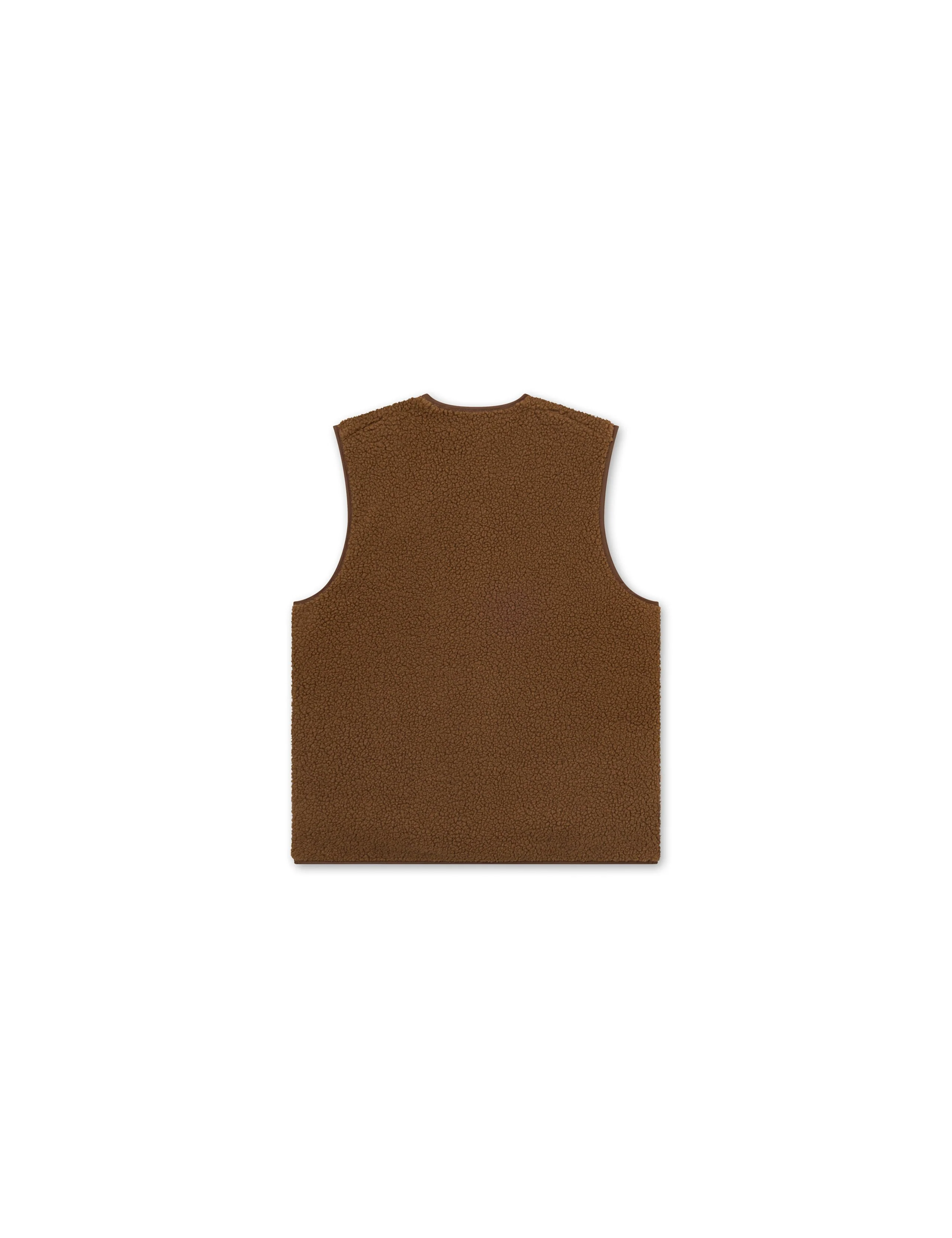 AURA SHERPA FLEECE VEST - BROWN - Image 6