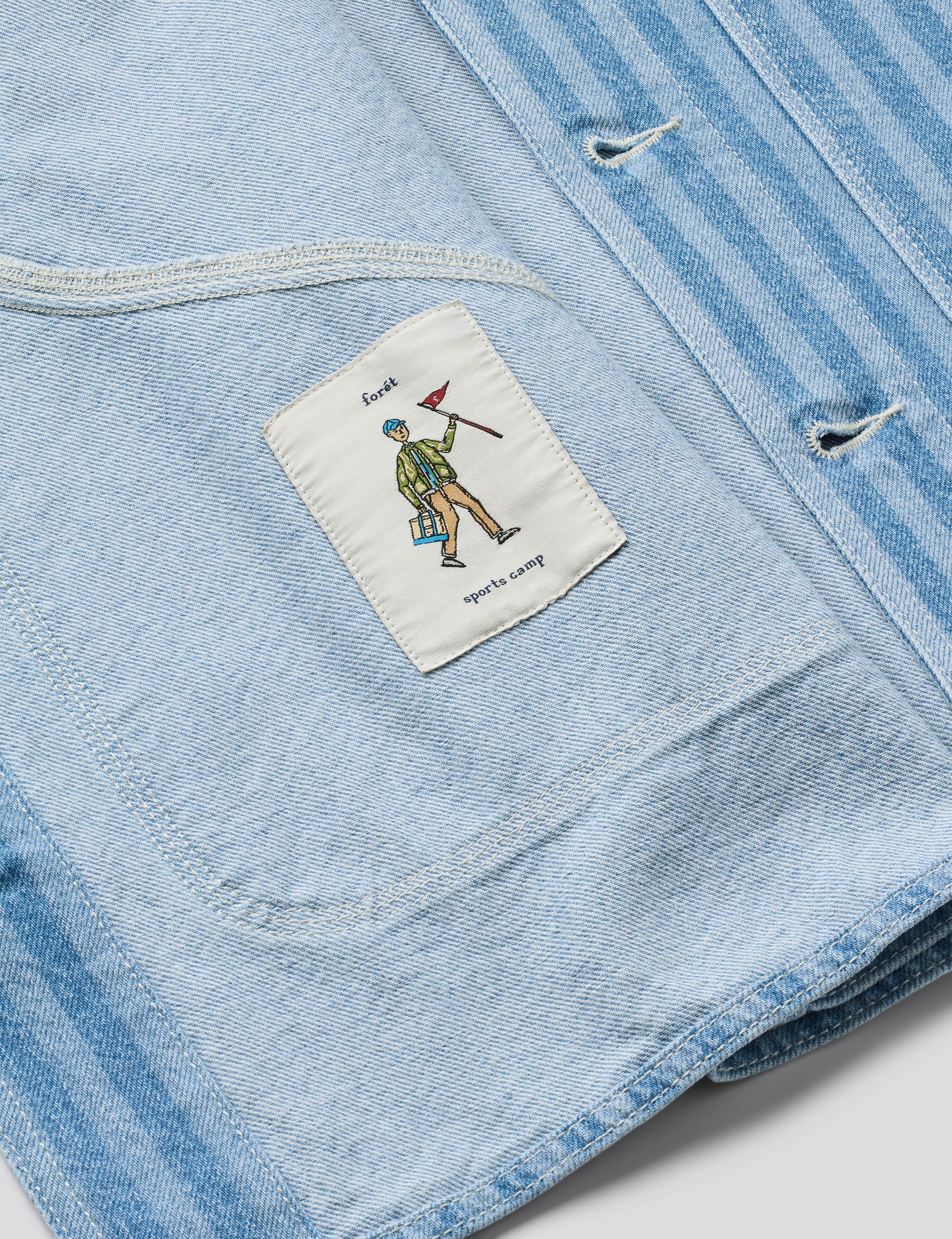 BERRY DENIM OVERSHIRT - STRIPED DENIM - Image 4
