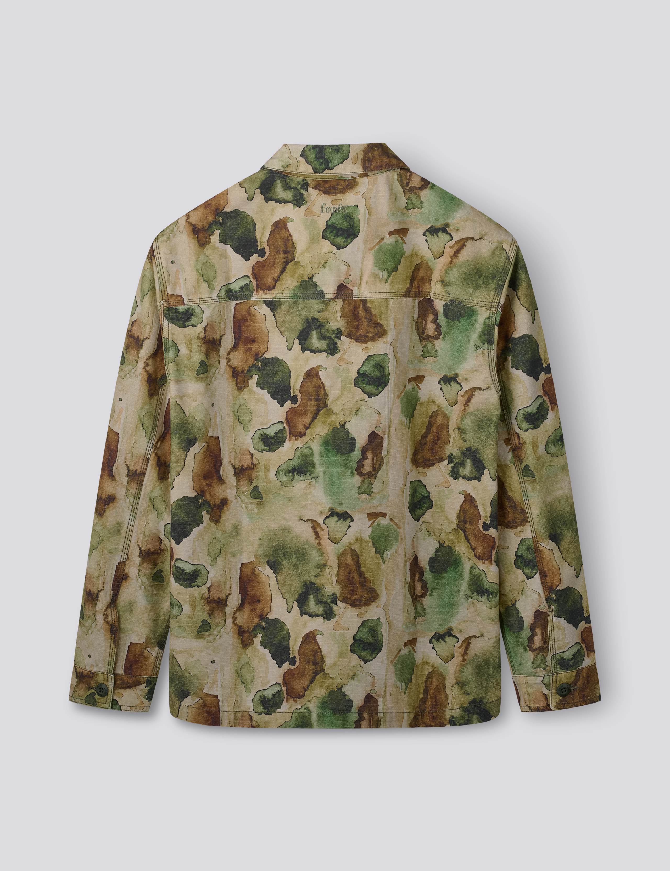 BERRY RIPSTOP OVERSHIRT - GREEN PRINT - Image 7