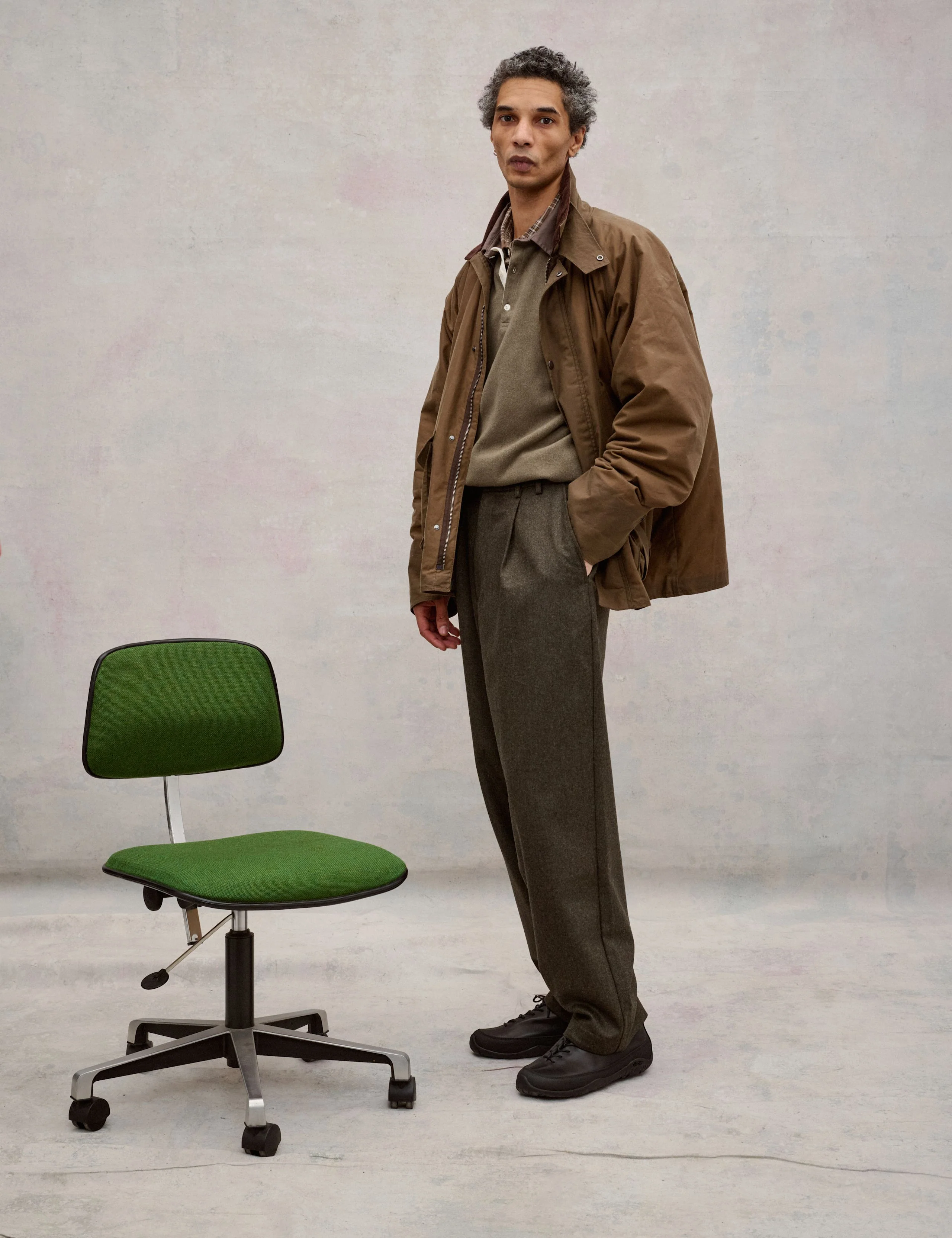 BIVOUAC PADDED OILSKIN JACKET - BARK - Image 4