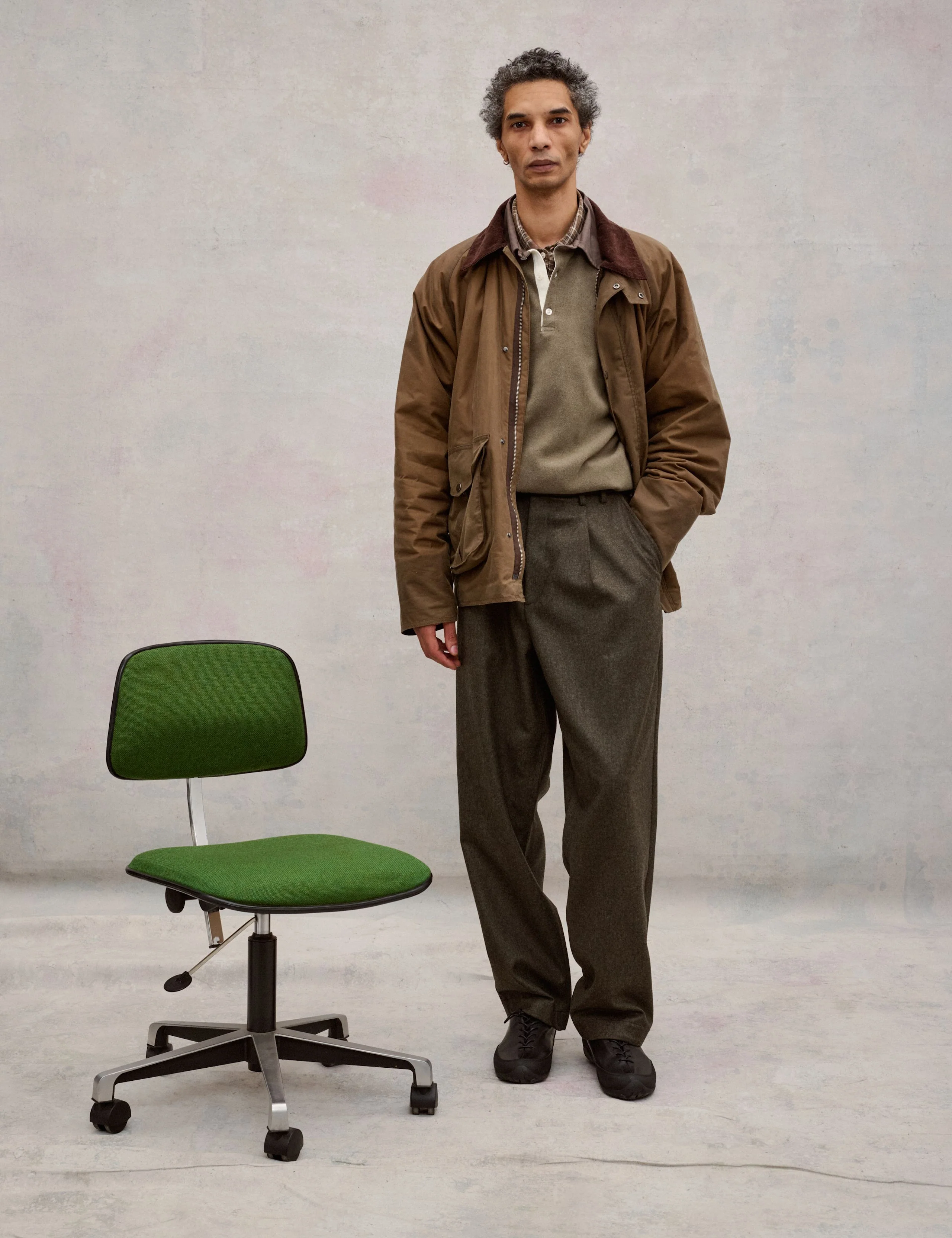 BIVOUAC PADDED OILSKIN JACKET - BARK - Image 6