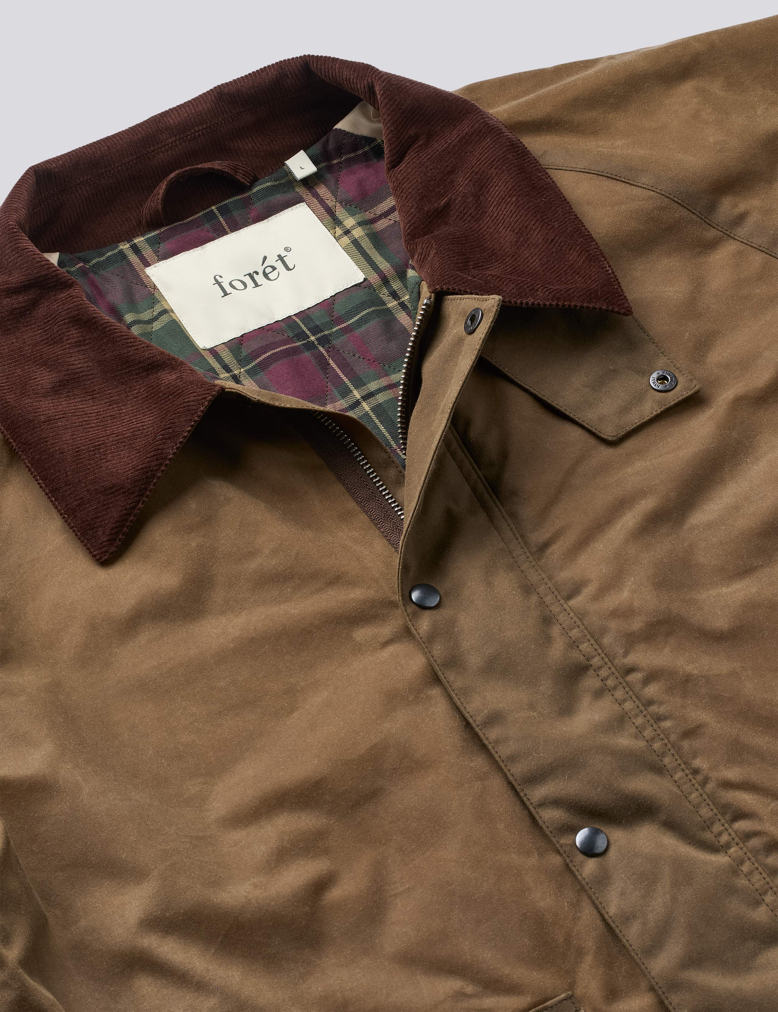 BIVOUAC PADDED OILSKIN JACKET - BARK - Image 7