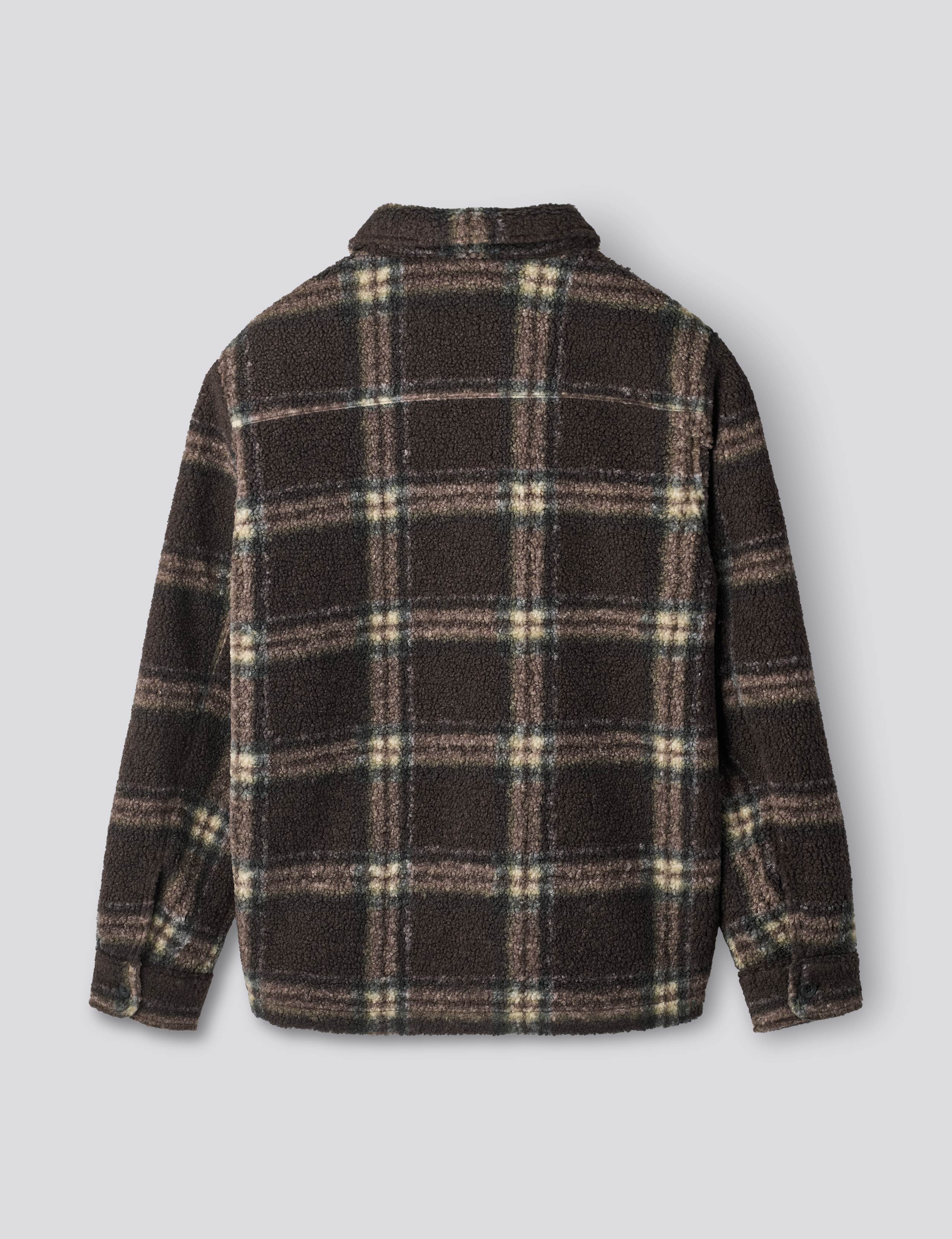 CABIN ZIP FLEECE - BROWN/CHECK - Image 8