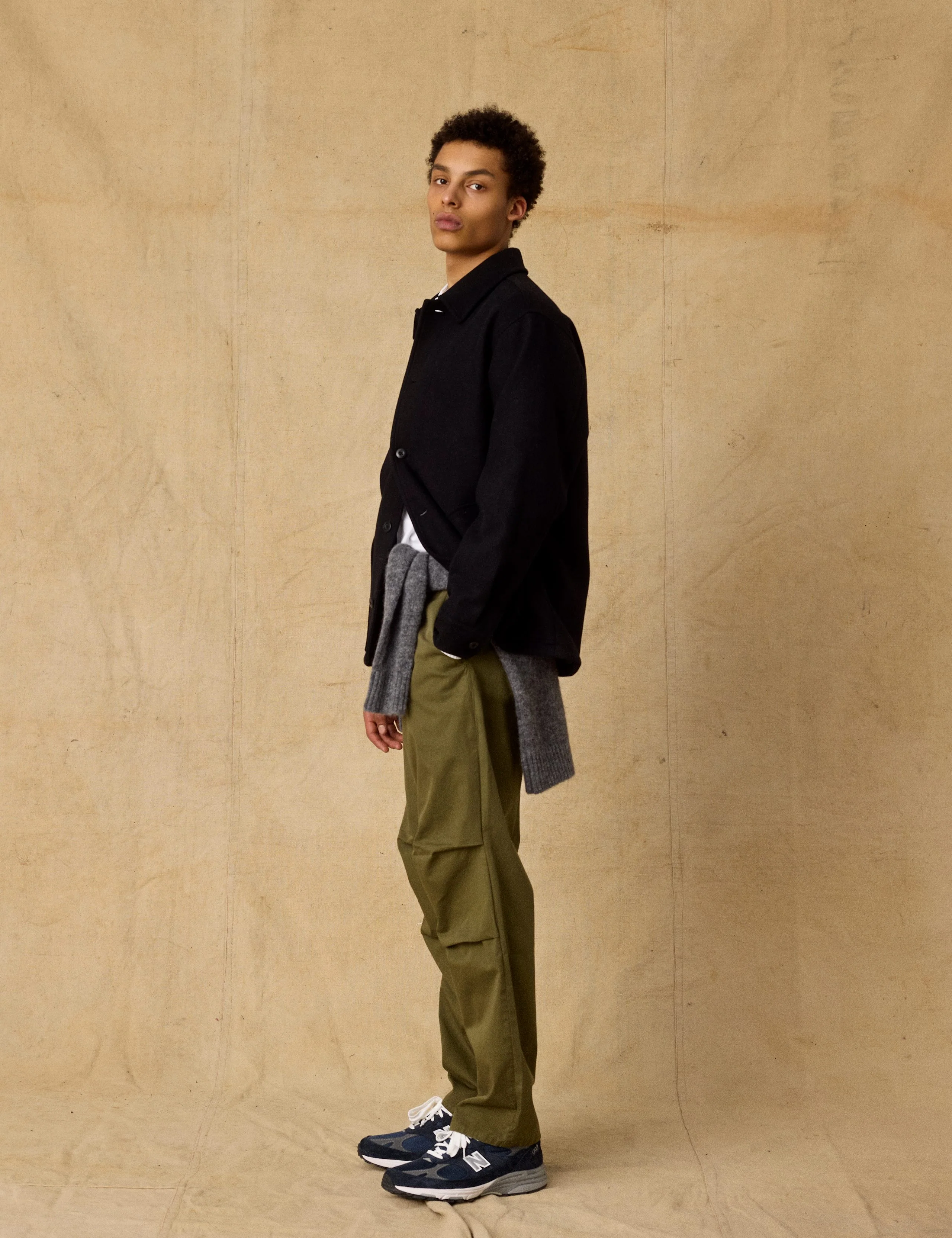 CAVE WOOL JACKET - BLACK - Image 6