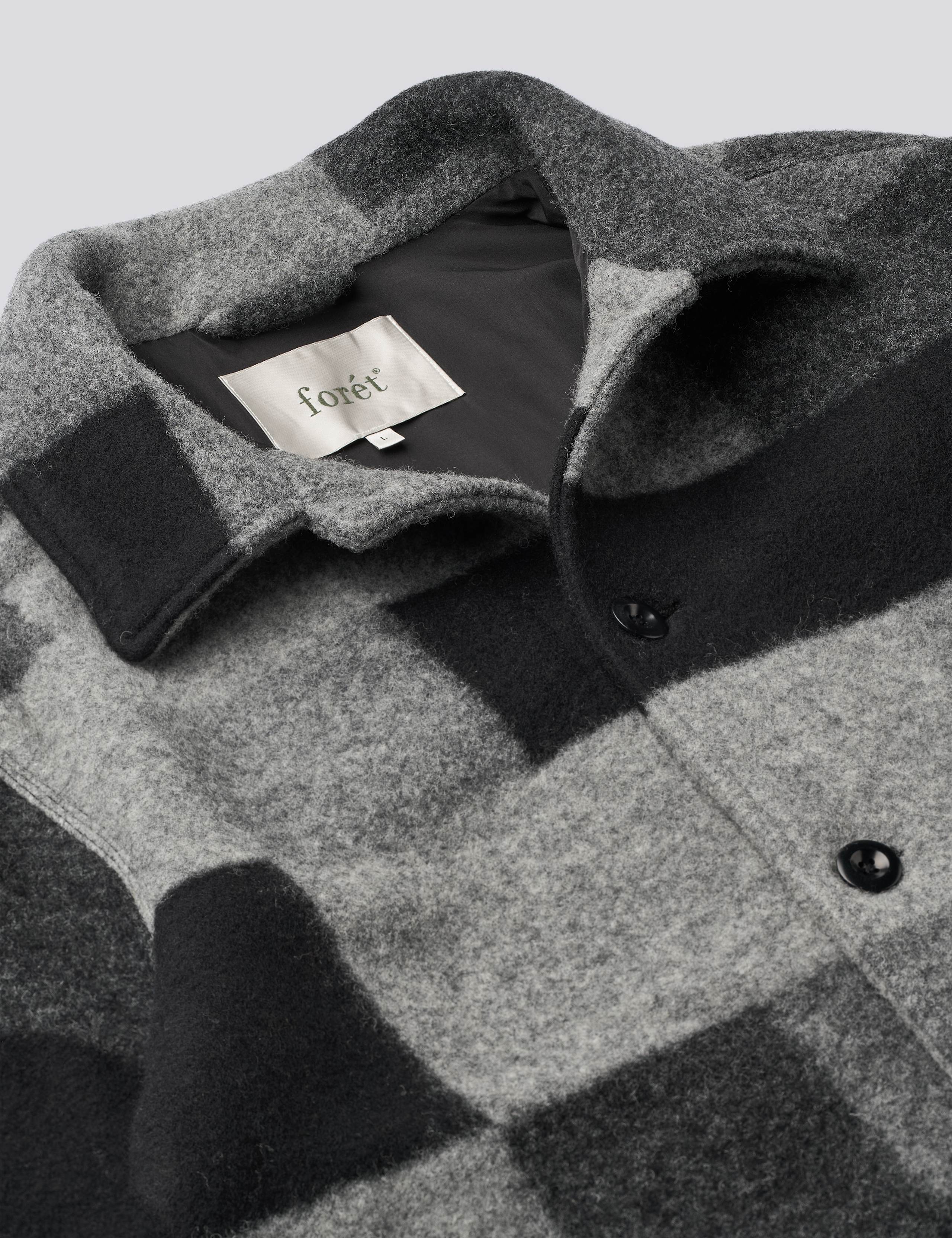 CAVE WOOL JACKET - BLACK MIX - Image 5