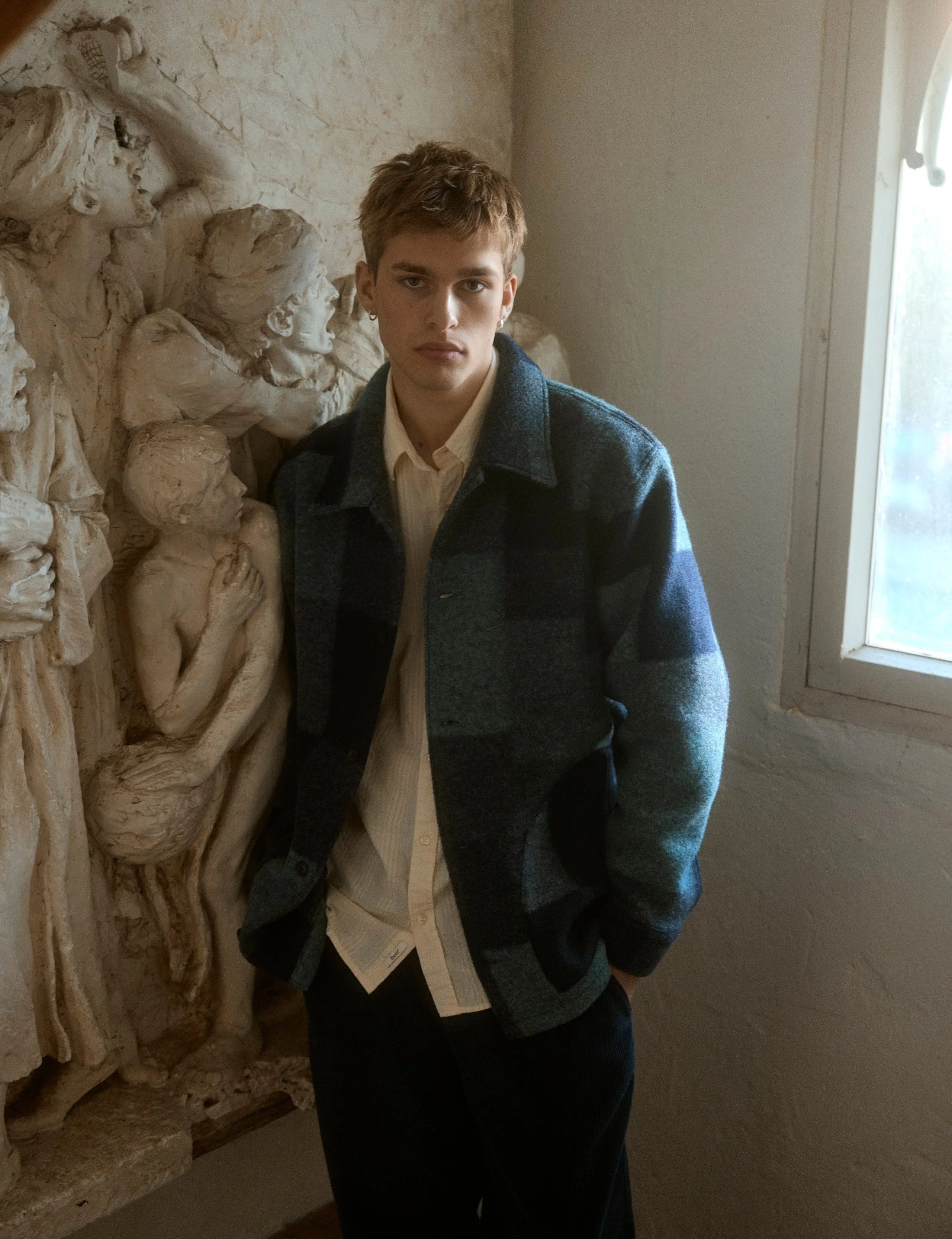 CAVE WOOL JACKET - BLUE MIX - Image 5