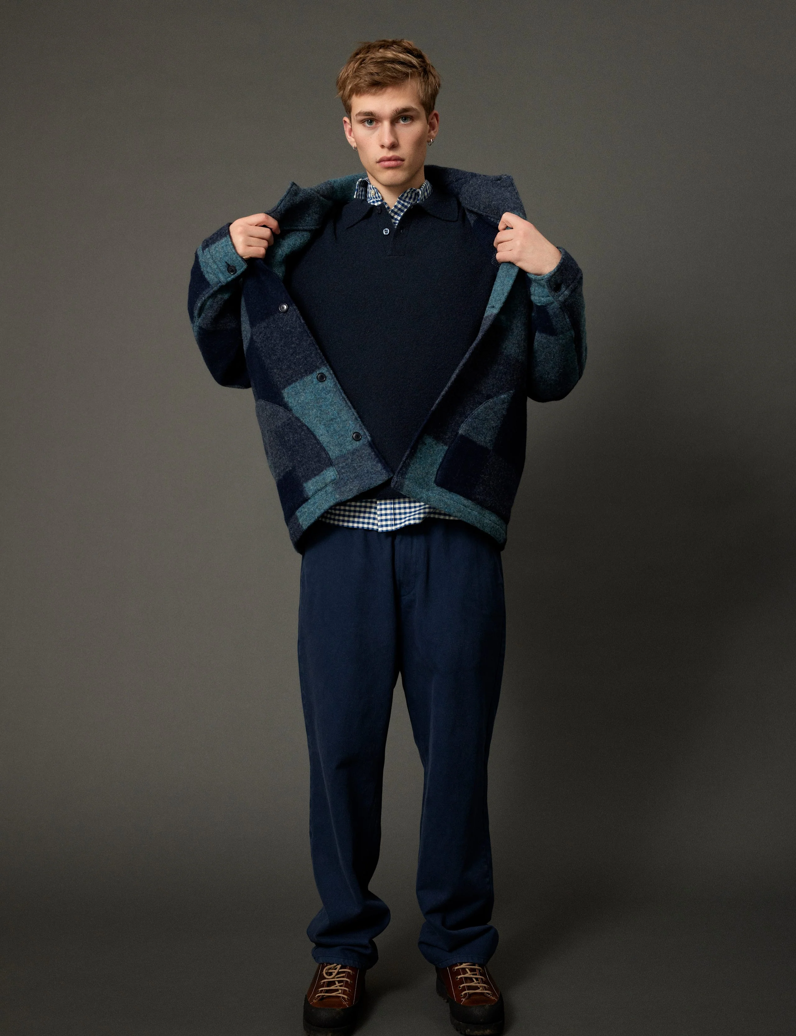 CAVE WOOL JACKET - BLUE MIX - Image 6