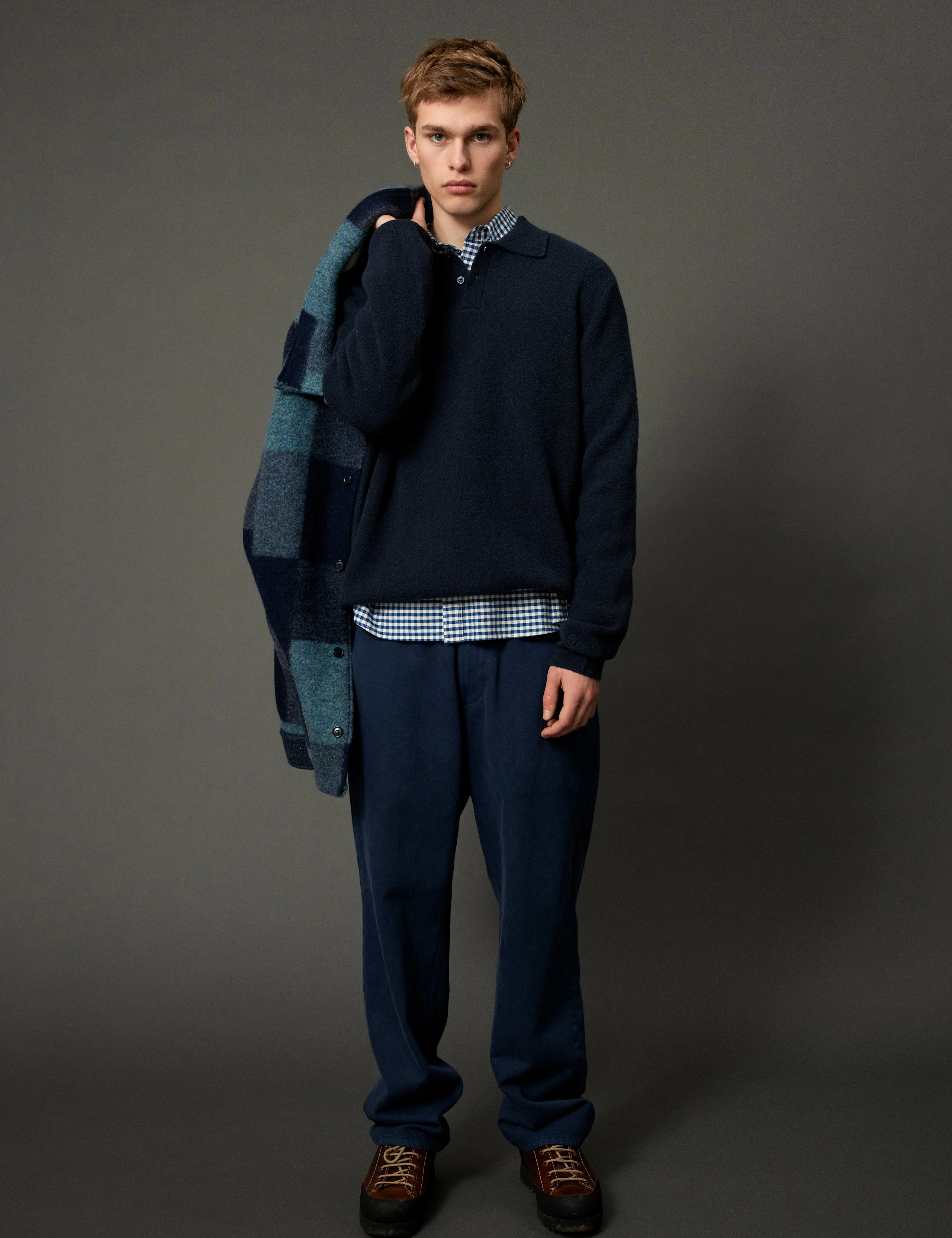 CAVE WOOL JACKET - BLUE MIX - Image 8