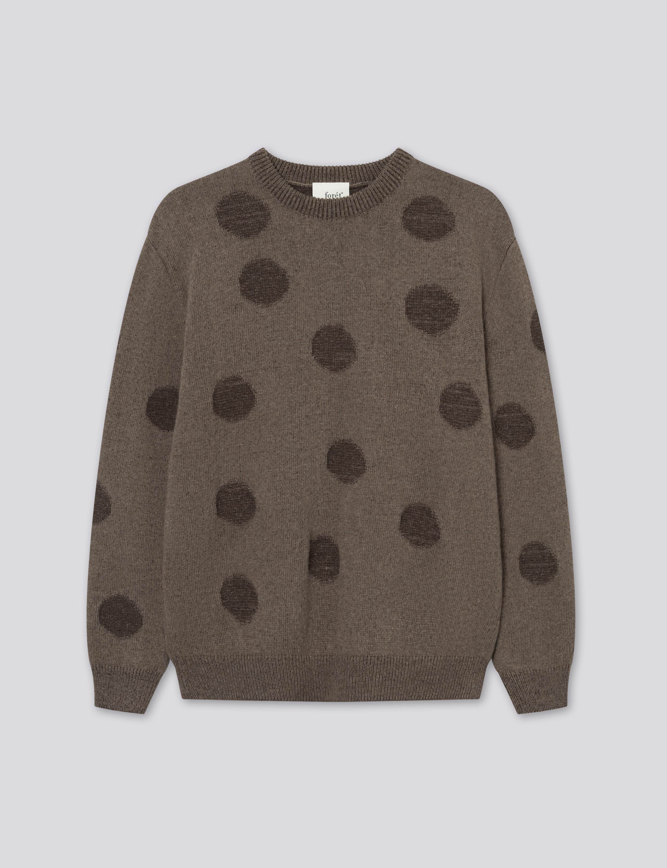 CIRCLE JACQUARD KNIT - COLD BROWN