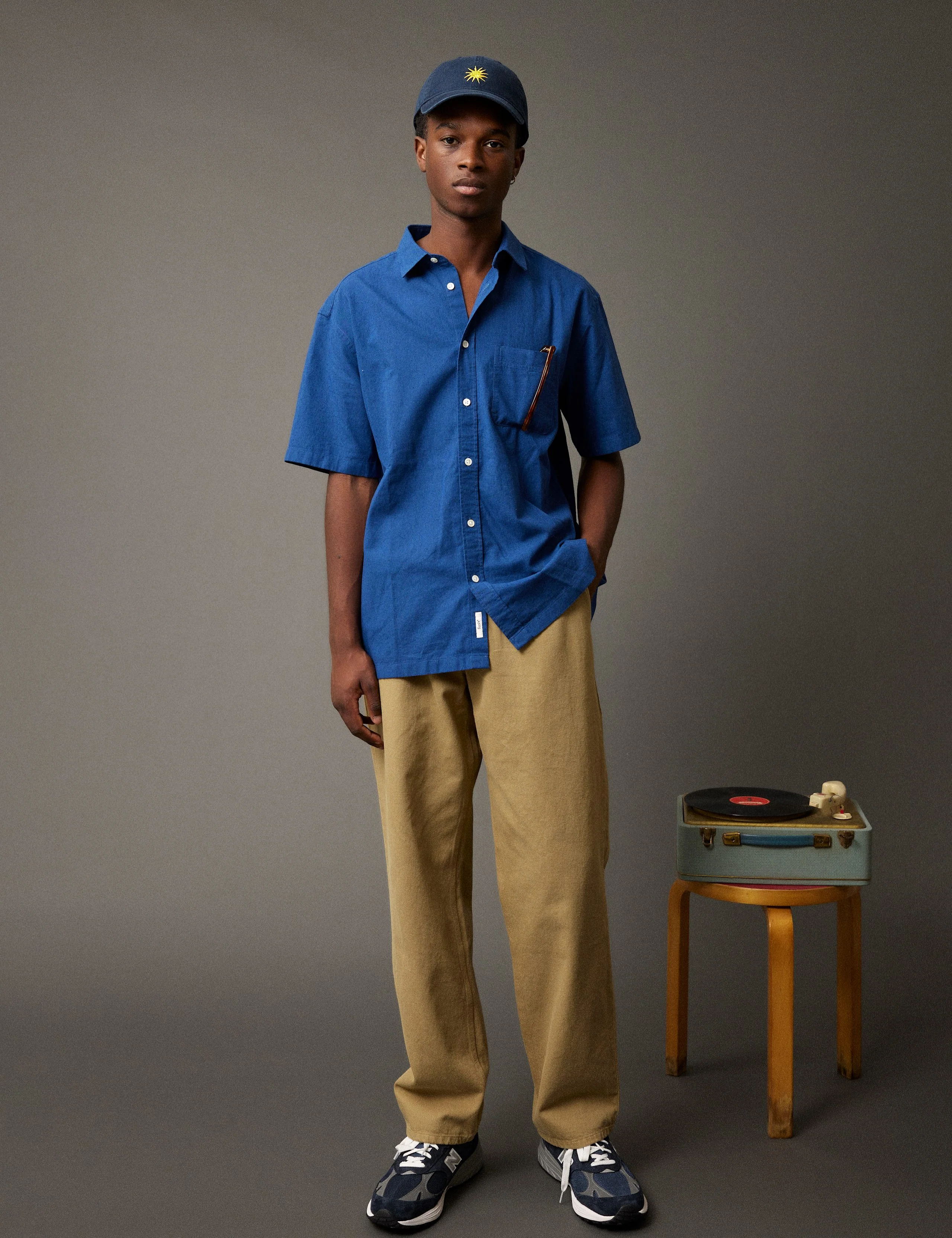 COSMOS LINEN SHIRT - BLUE - Image 2