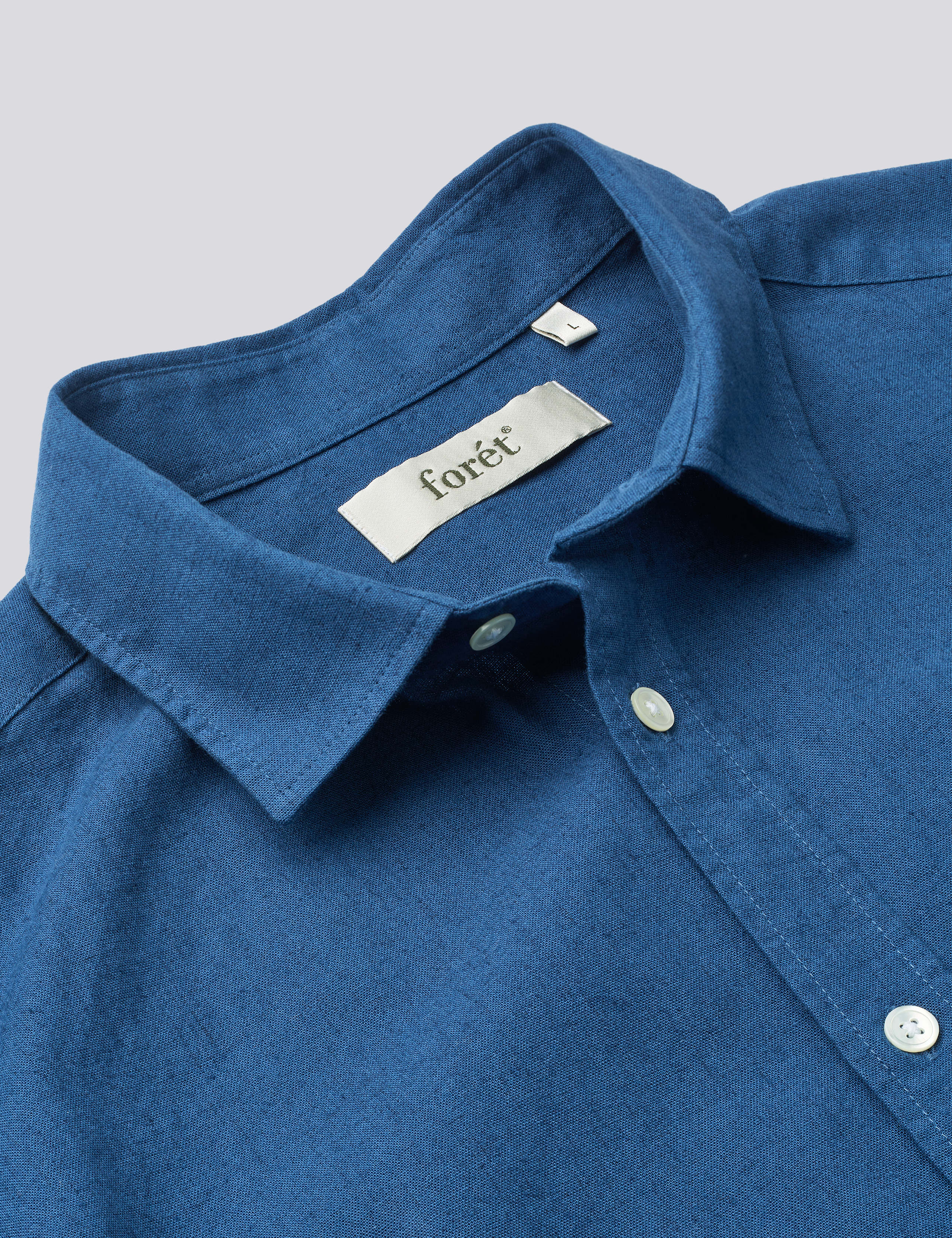 COSMOS LINEN SHIRT - BLUE - Image 3