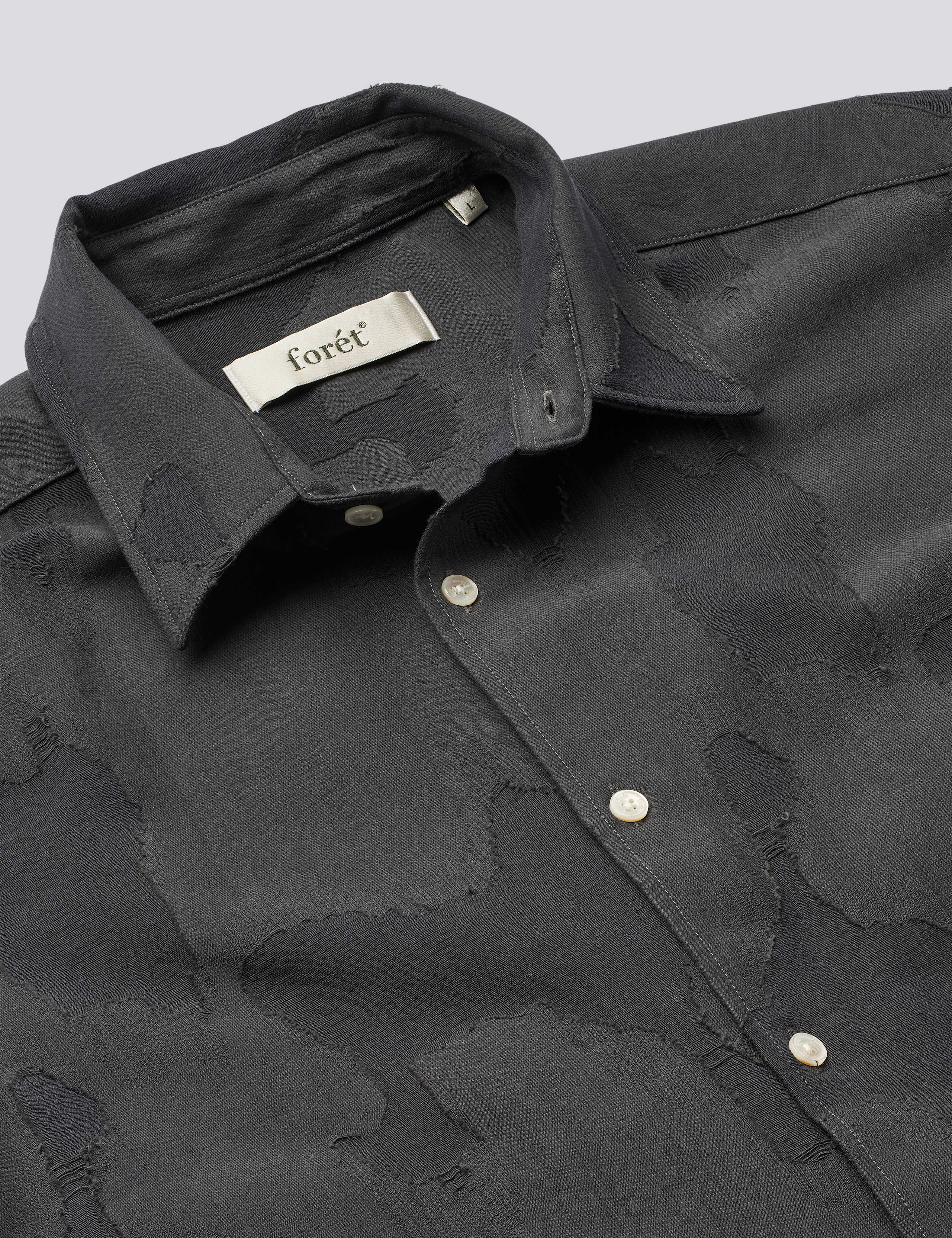 DAWN JACQUARD SHIRT - DARK GREY - Image 3