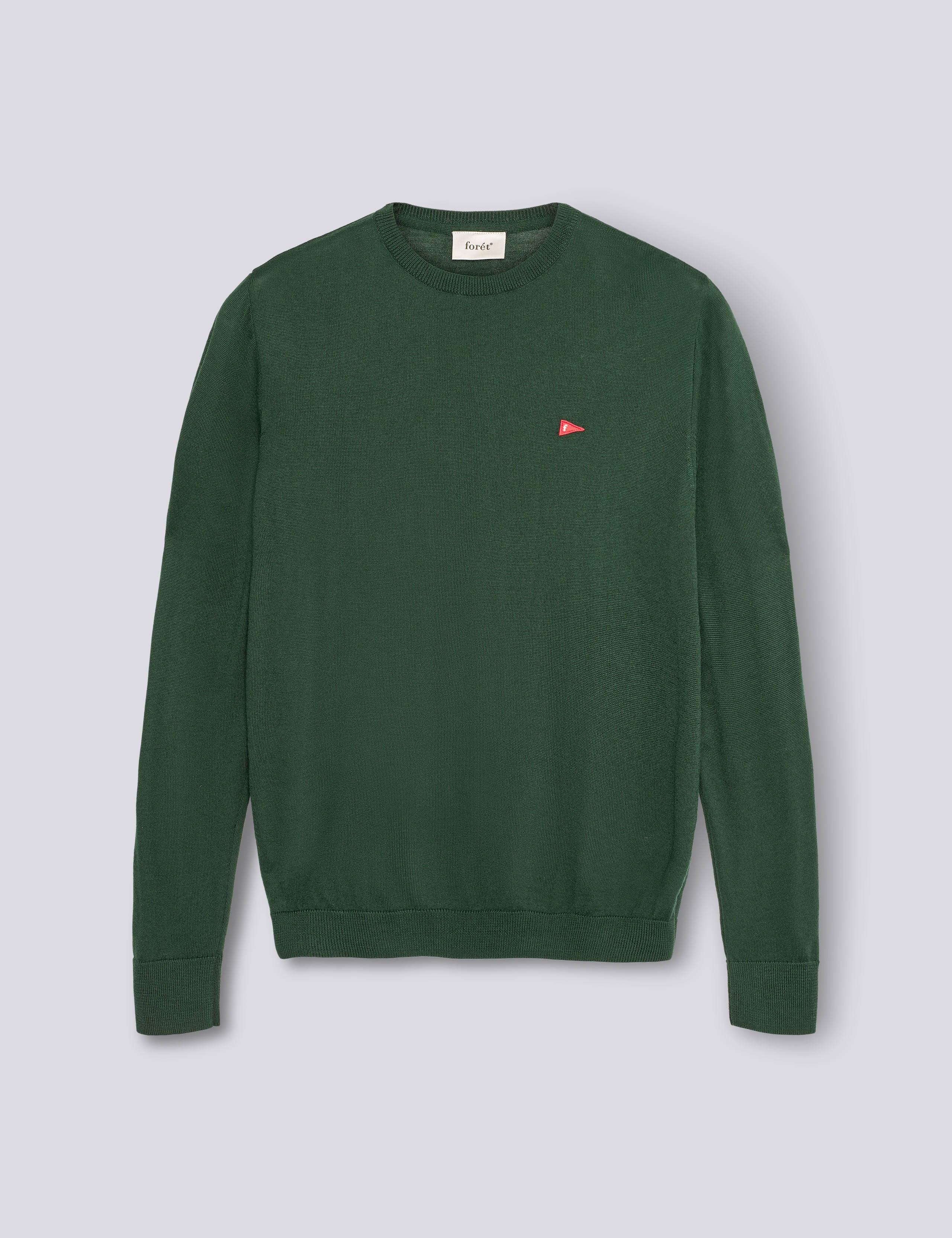 FLAG MERINO KNIT - DARK GREEN