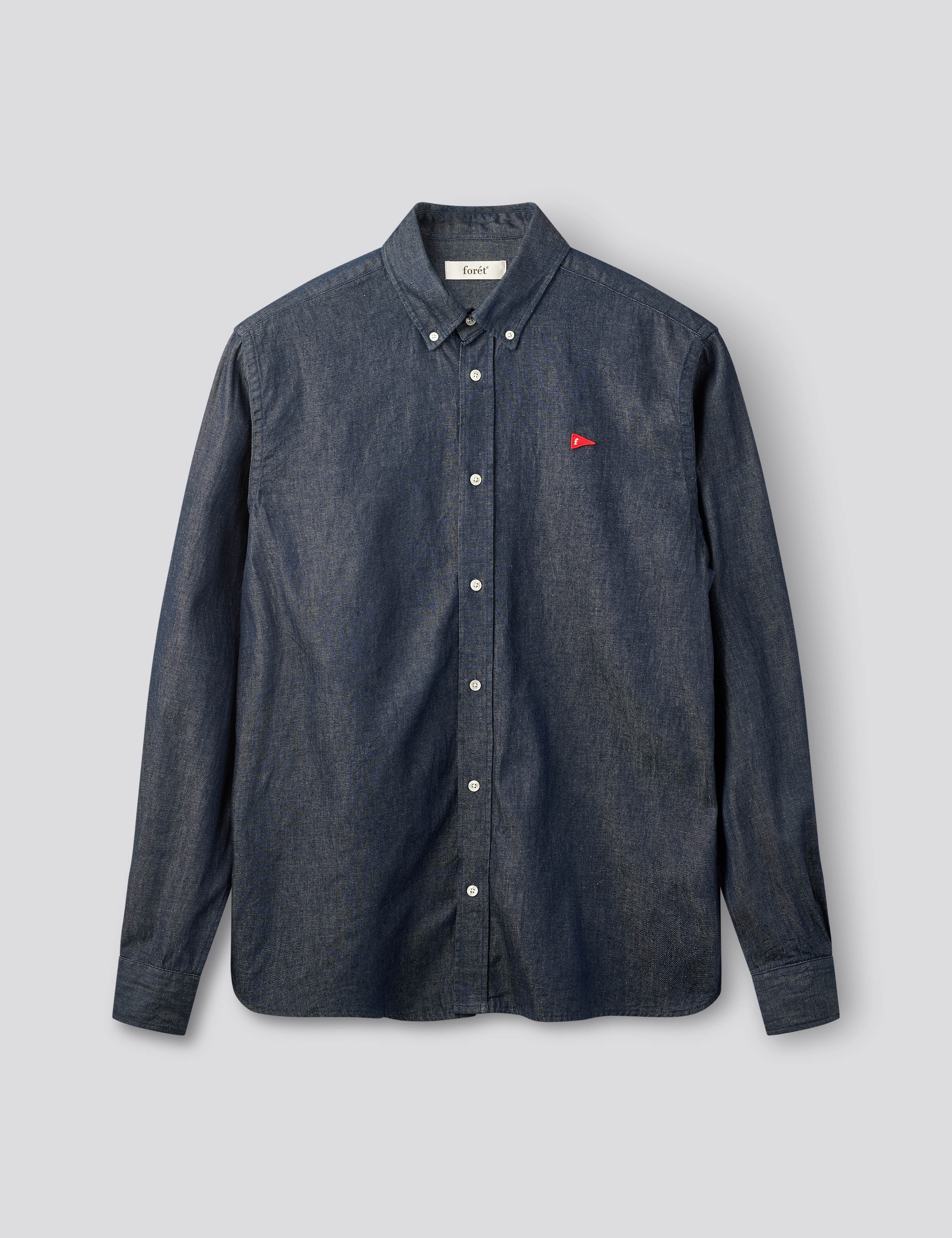 FLAG REGULAR FIT DENIM SHIRT - BLUE