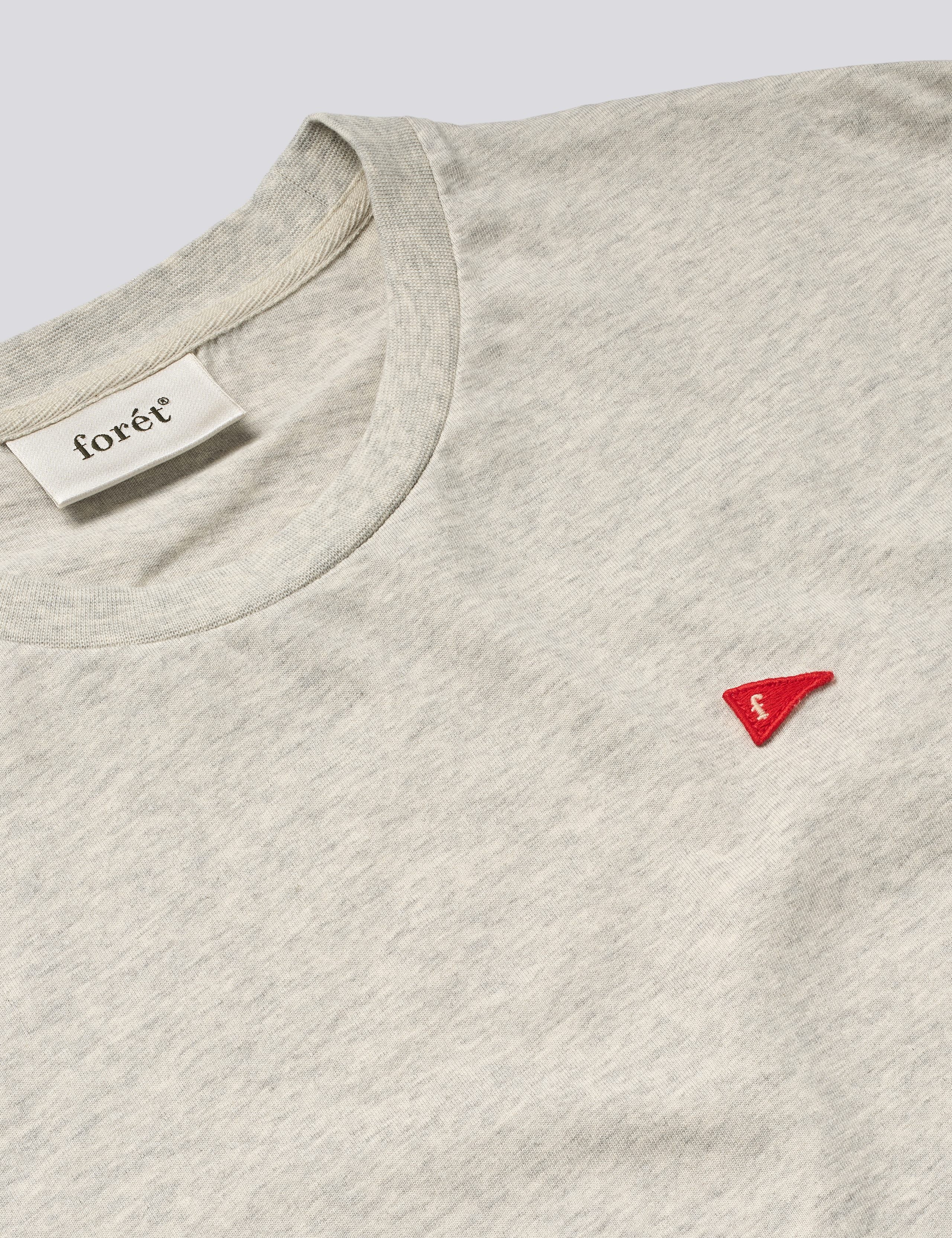 FLAG T-SHIRT - SNOW MELANGE - Image 2