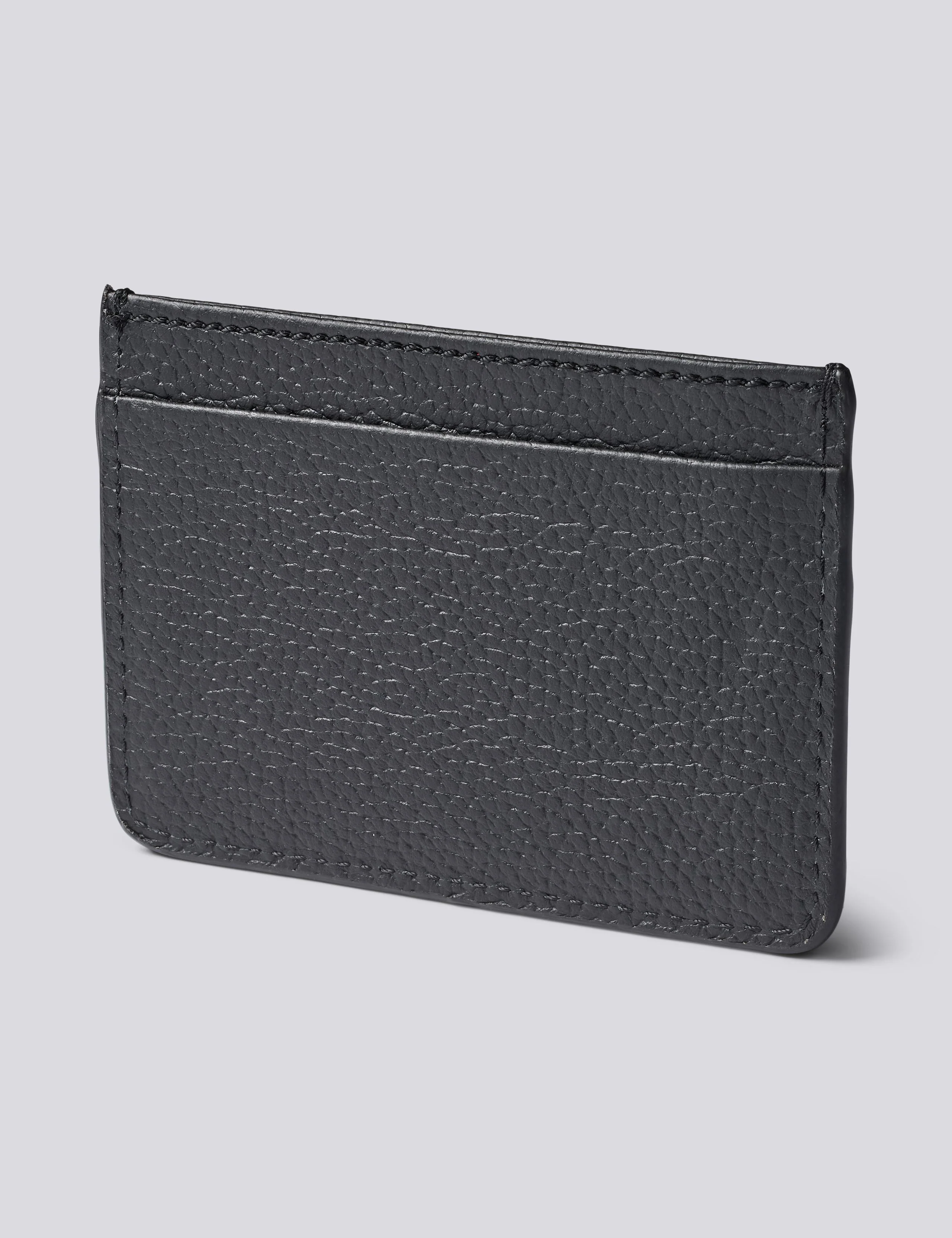 LEATHER CARDHOLDER - BLACK - Image 2