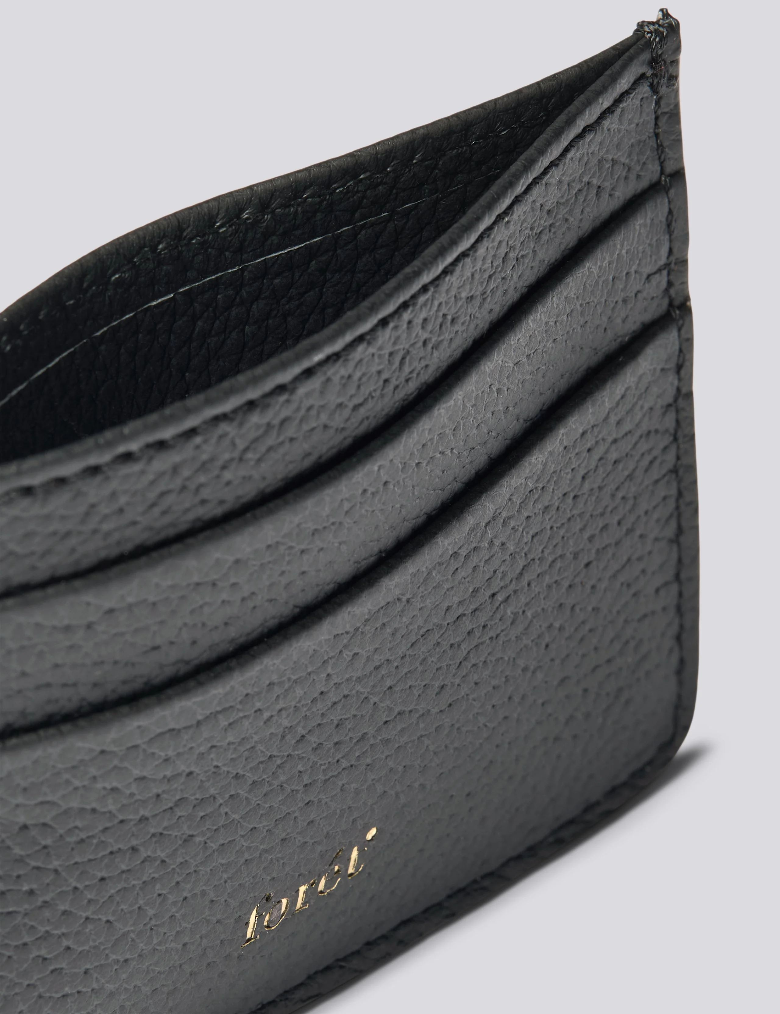 LEATHER CARDHOLDER - BLACK - Image 3