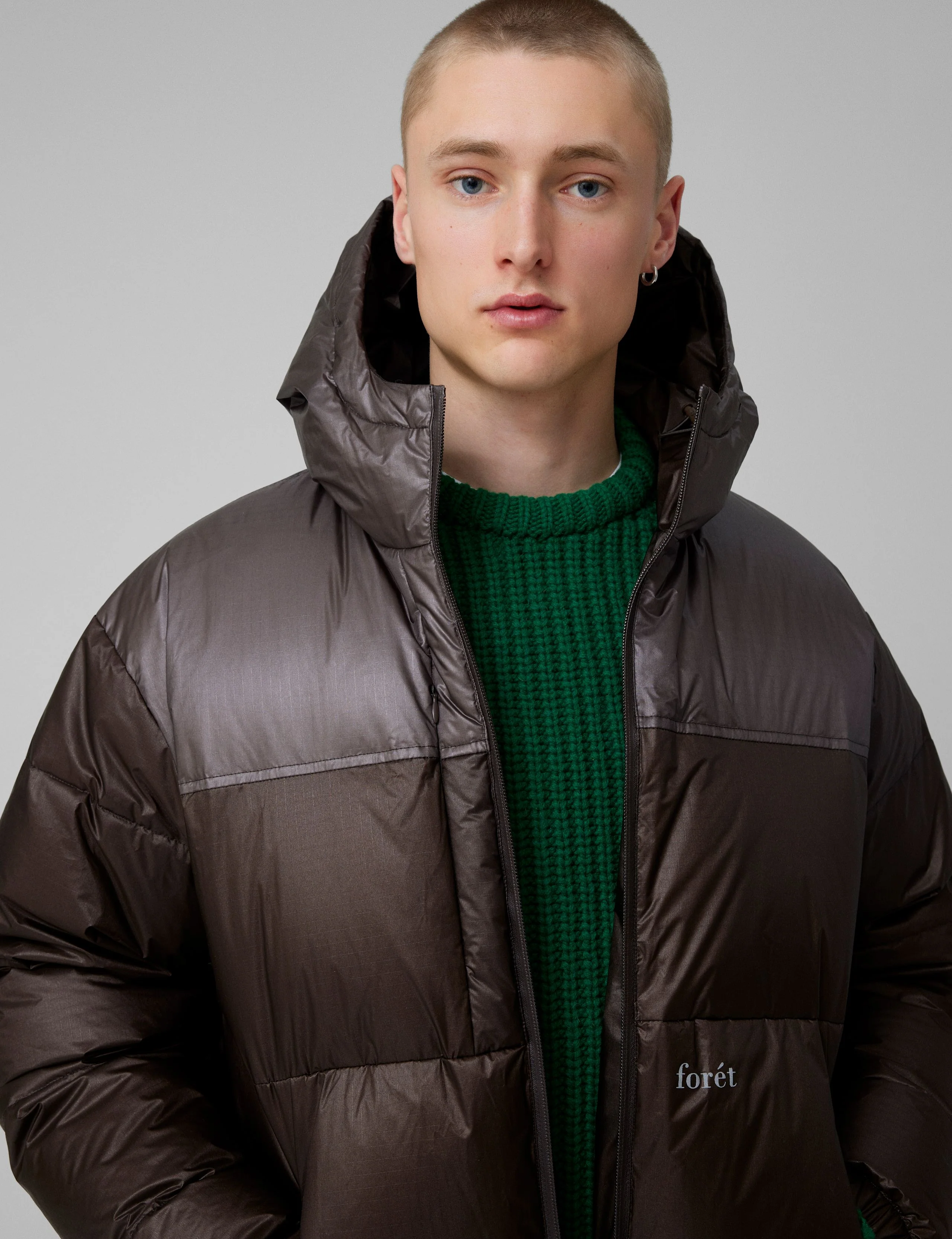GRAIN REVERSIBLE PUFFER JACKET - BROWN - Image 6