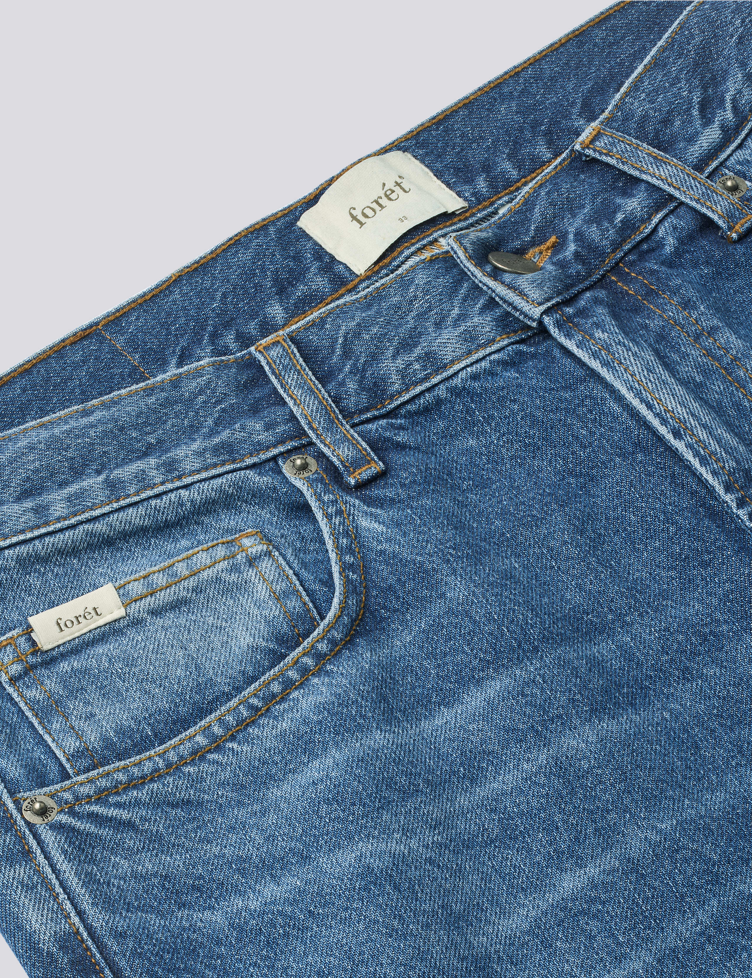 HEATH REGULAR FIT JEANS - WASHED MID BLUE - Image 3