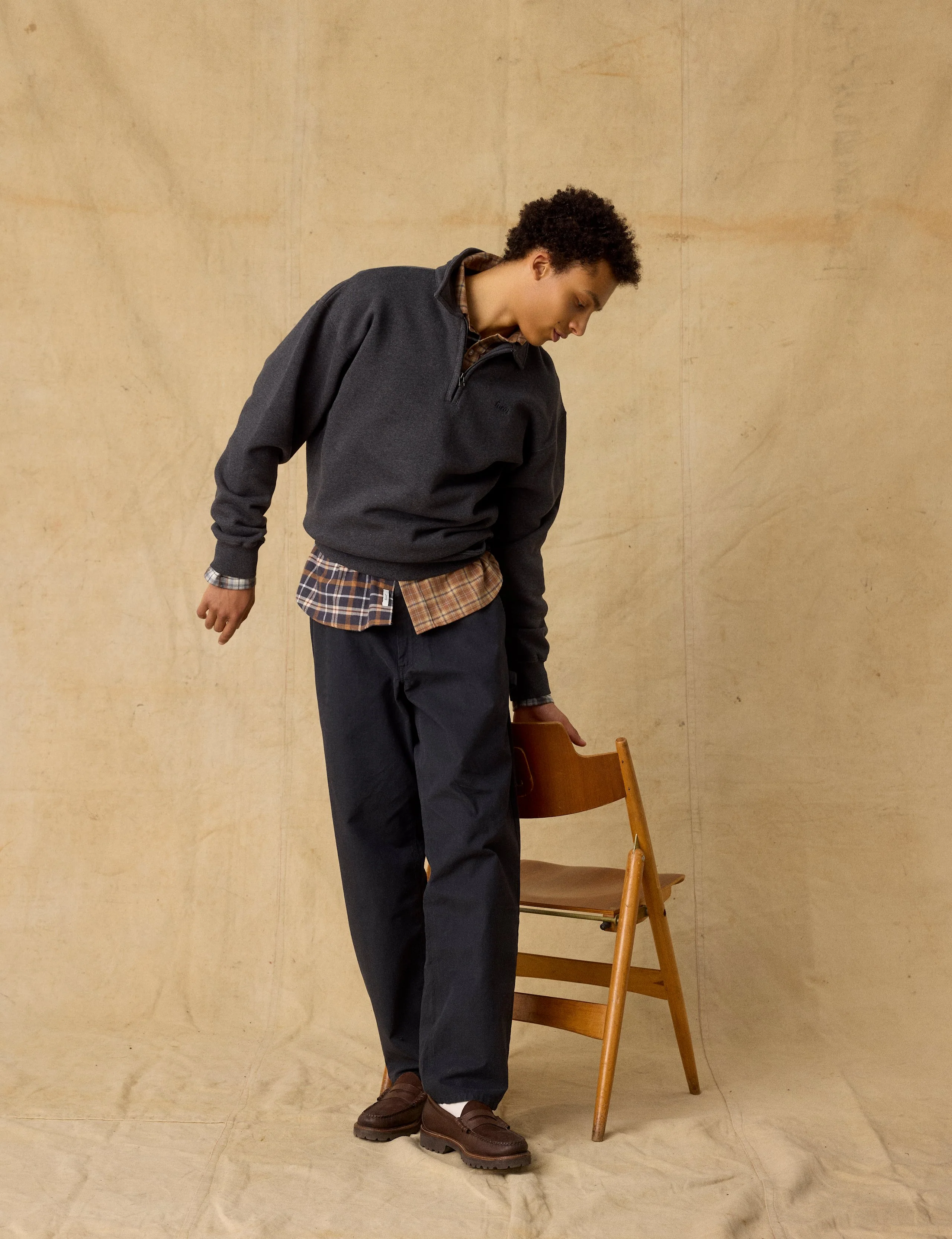 HOOK HALF ZIP - DARK GREY MELANGE - Image 5
