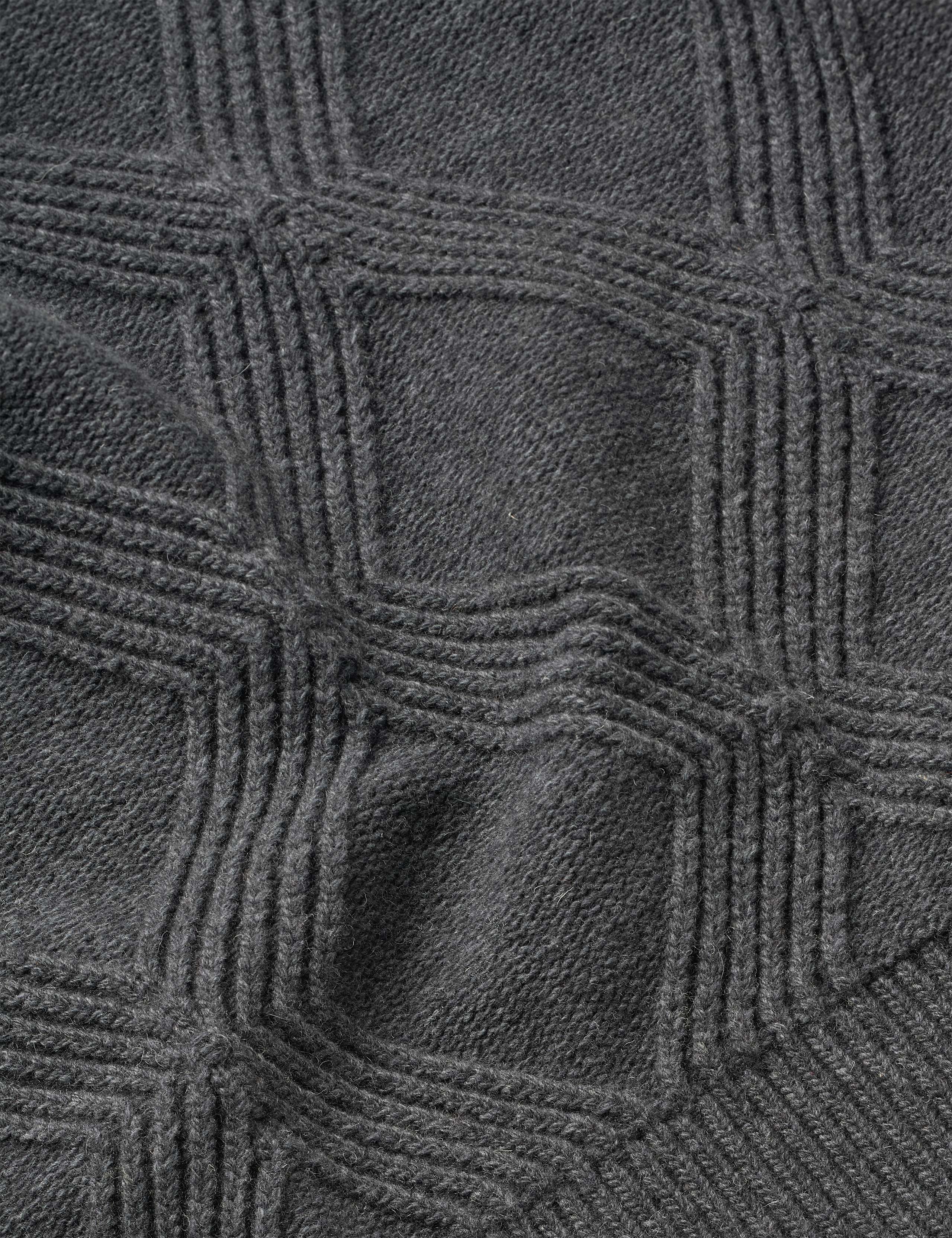 LINE CABLE KNIT - DARK GREY MÉLANGE - Image 3