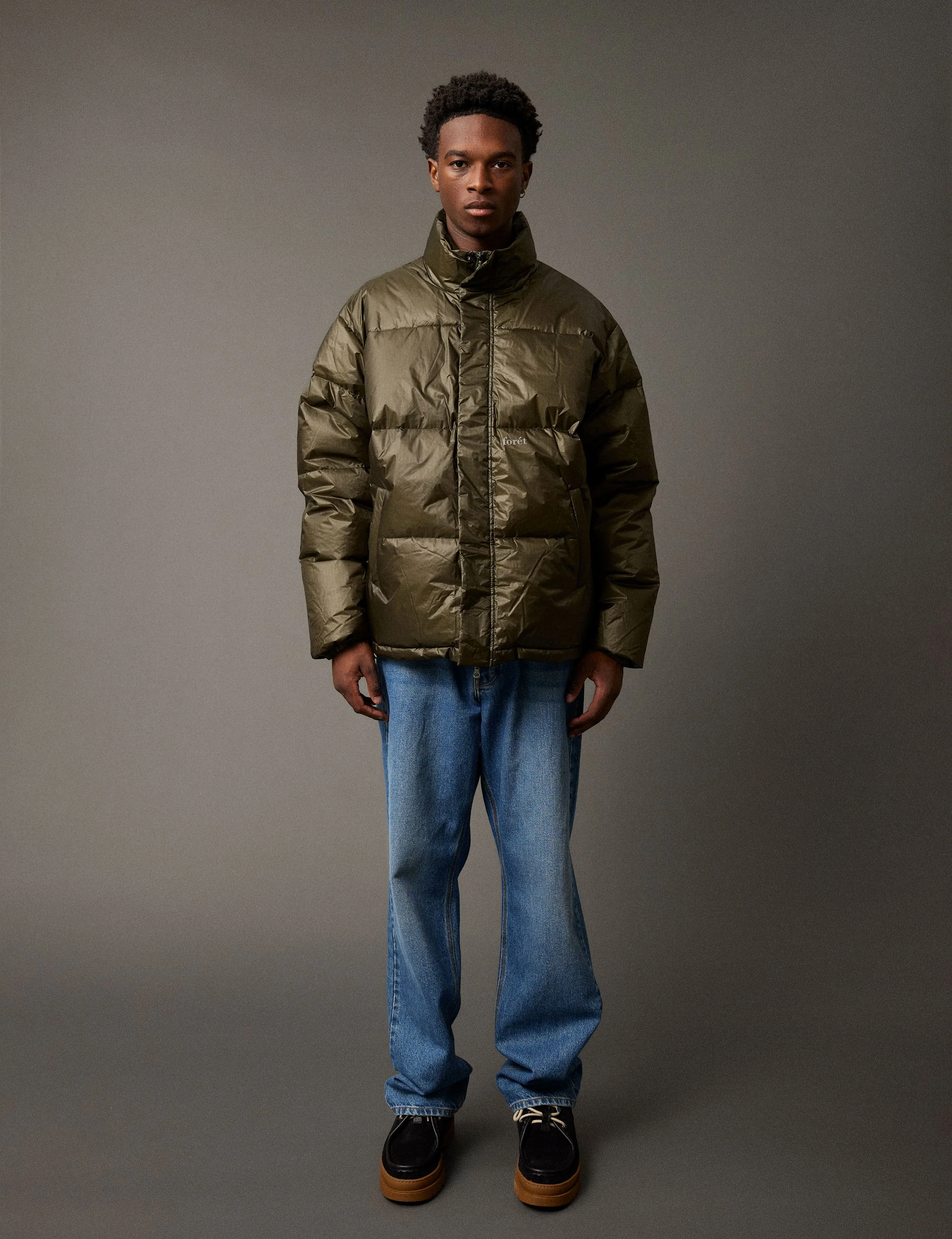 OAT PUFFER JACKET - DARK MOSS - Image 3