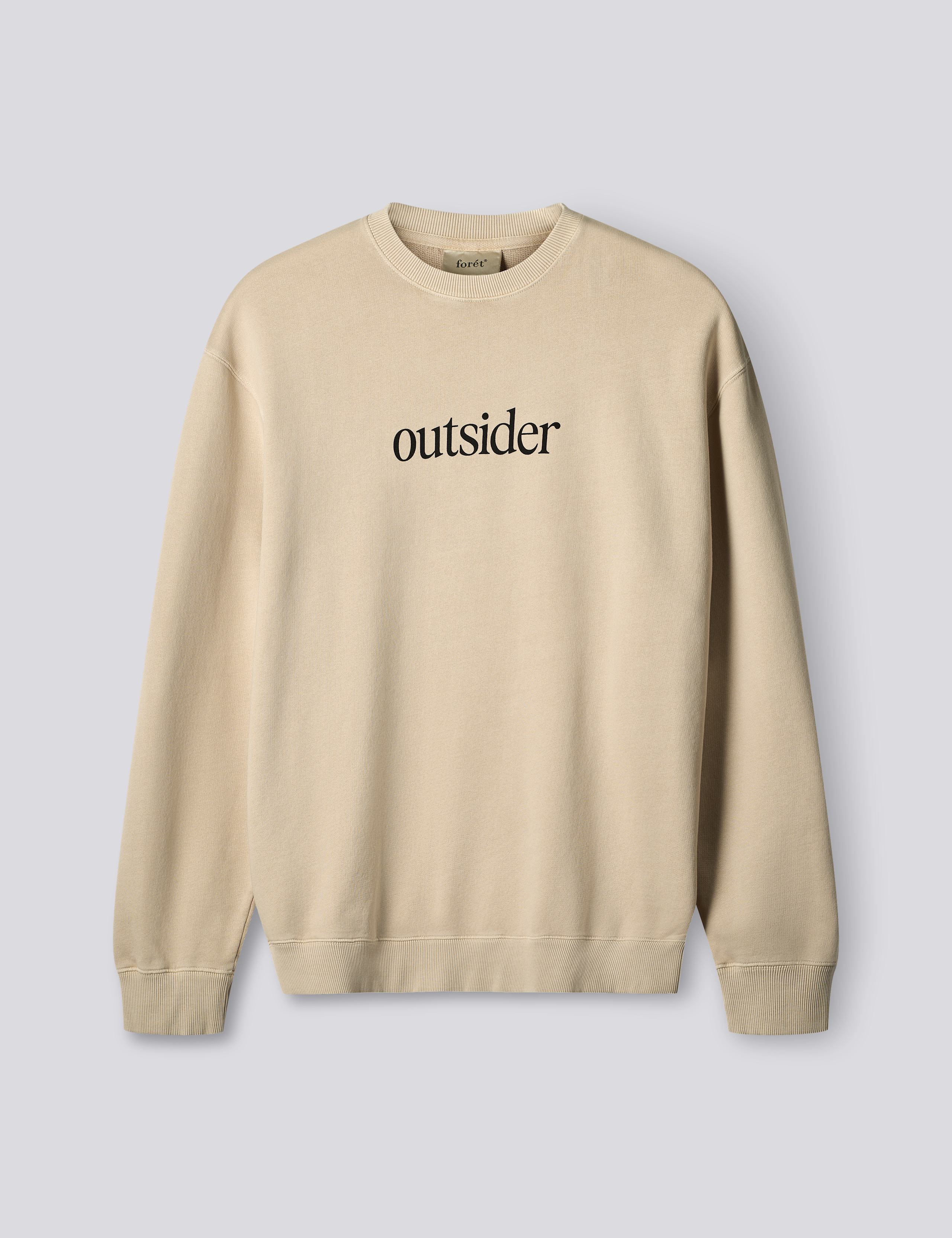 OUTSIDER PIGMENT DYE SWEATSHIRT - OAT