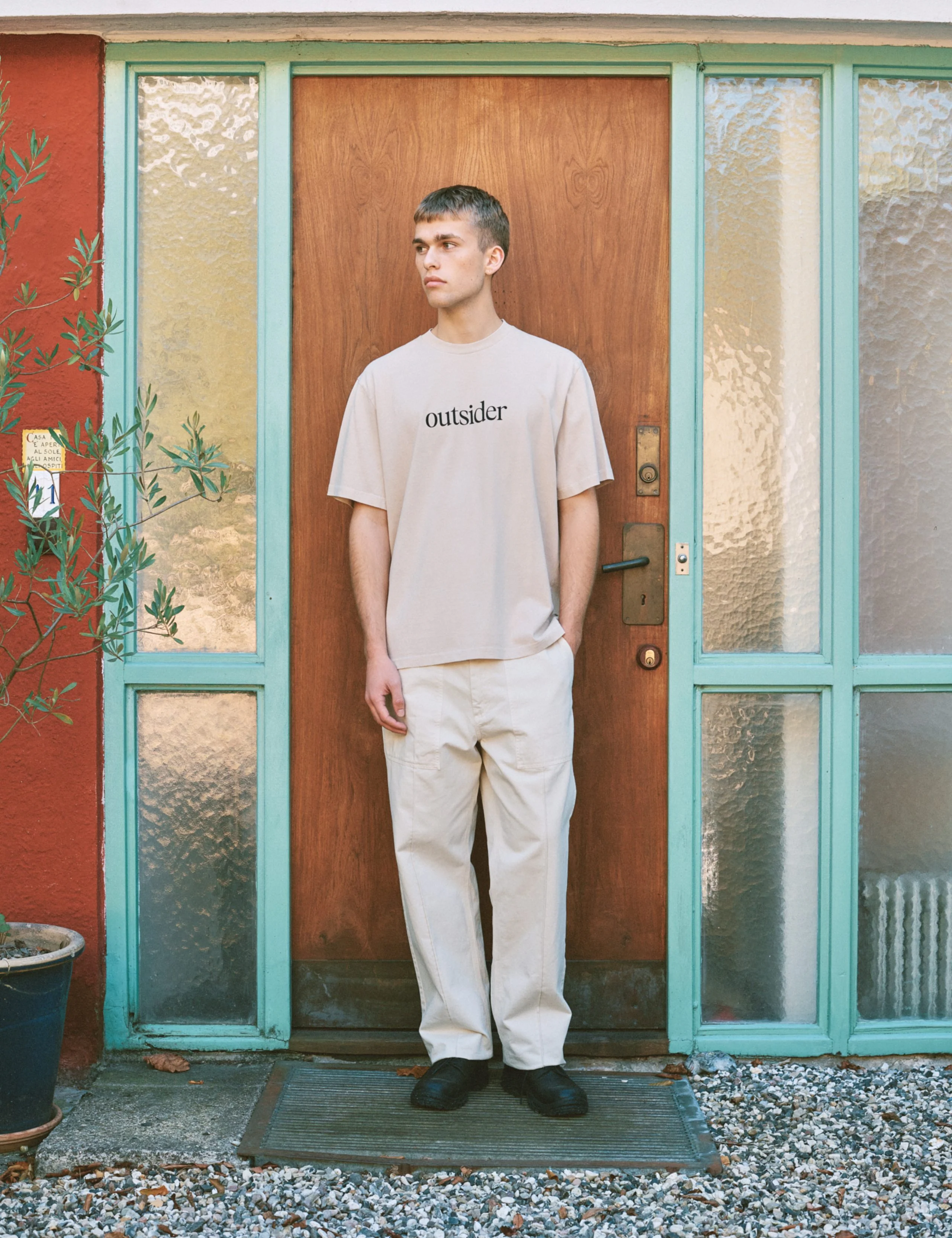 OUTSIDER PIGMENT DYE T-SHIRT - OAT - Image 2