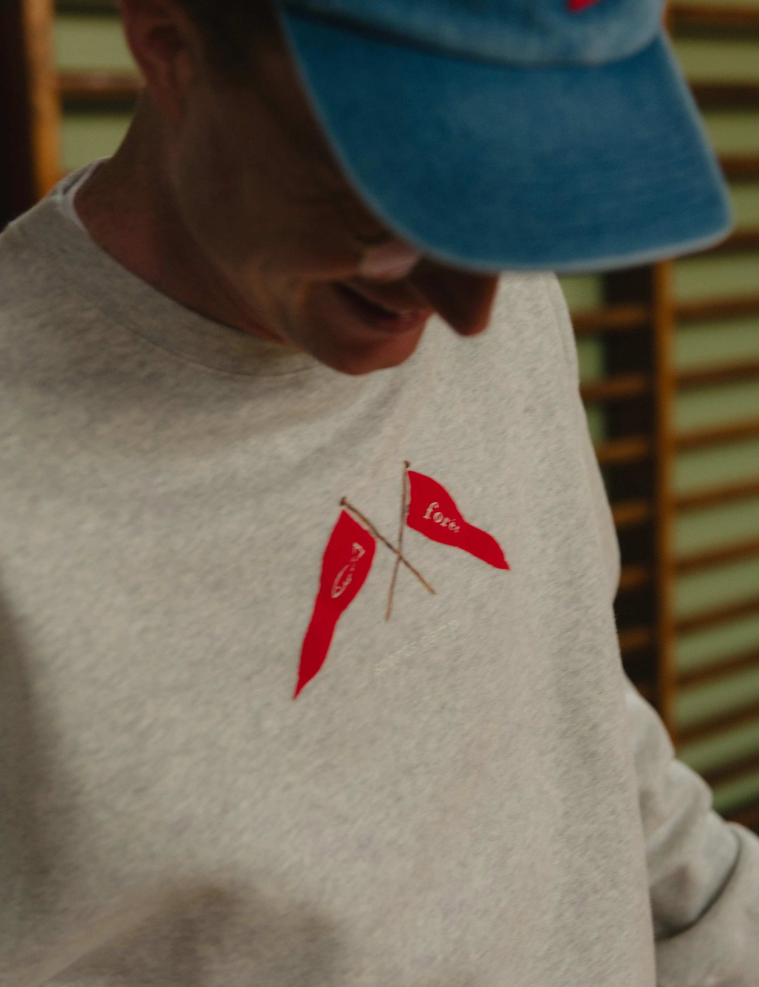 PENNANT SWEATSHIRT - SNOW MELANGE - Image 3