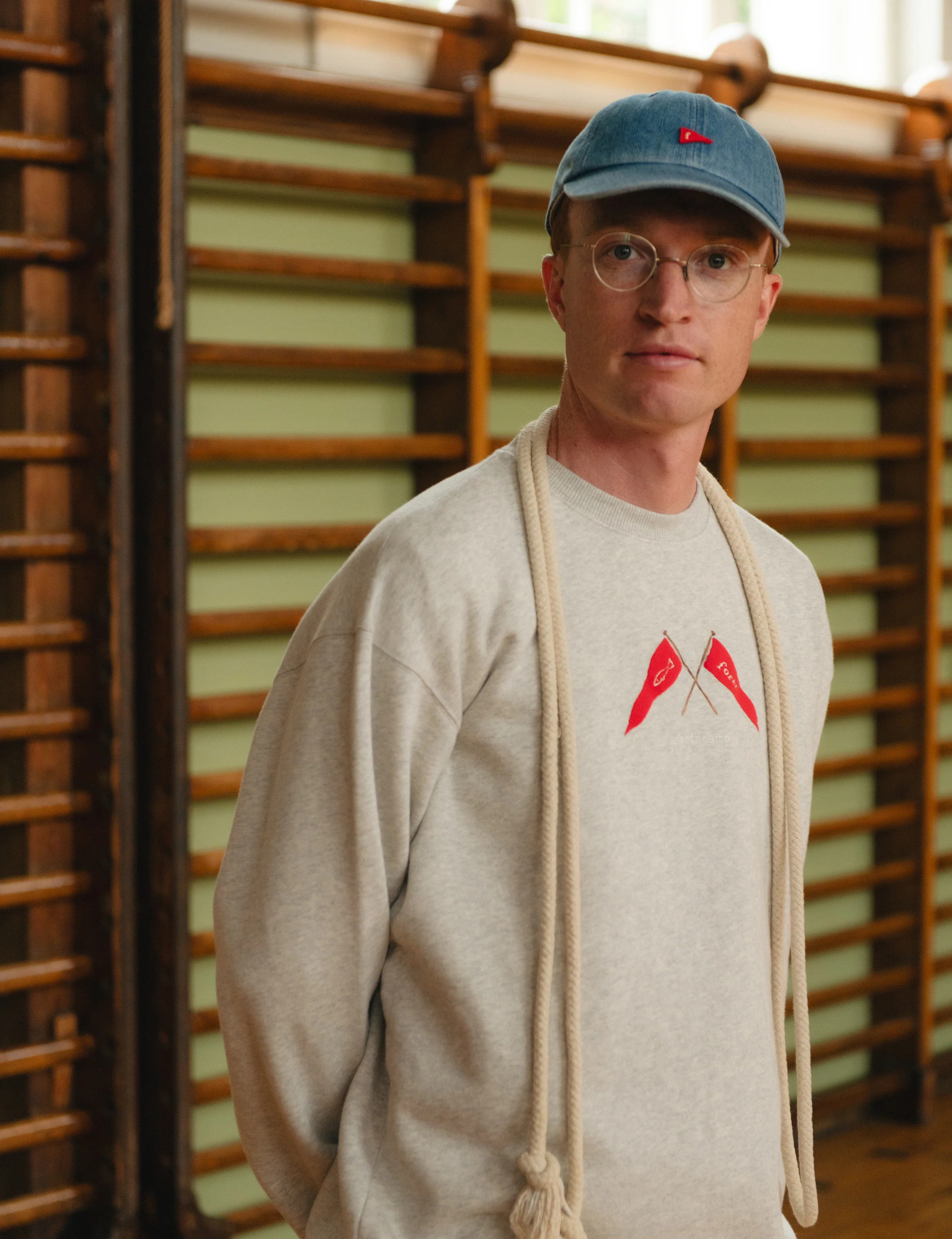 PENNANT SWEATSHIRT - SNOW MELANGE - Image 4