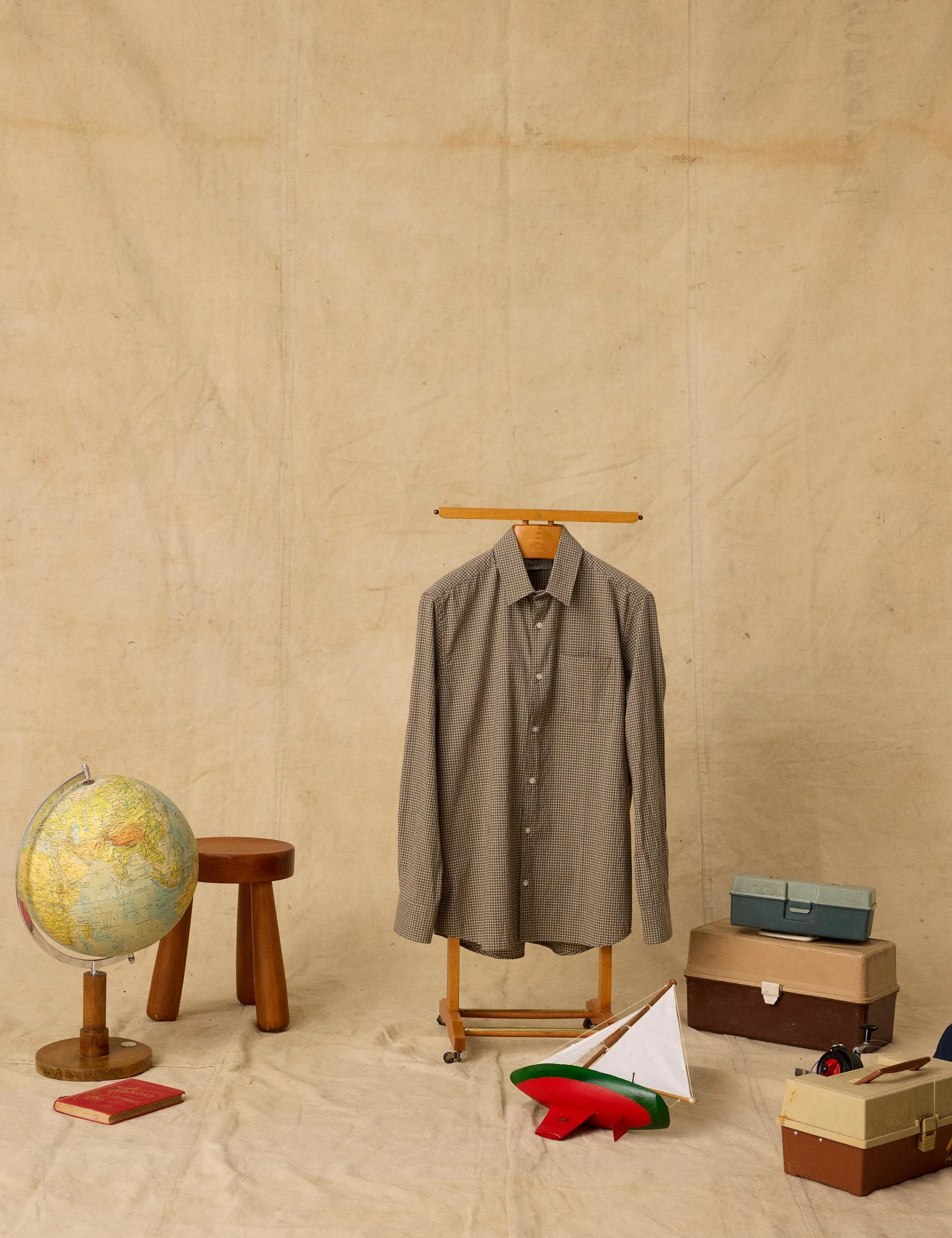 PLUTO CHECKED SHIRT - STONE/CLOUD - Image 2