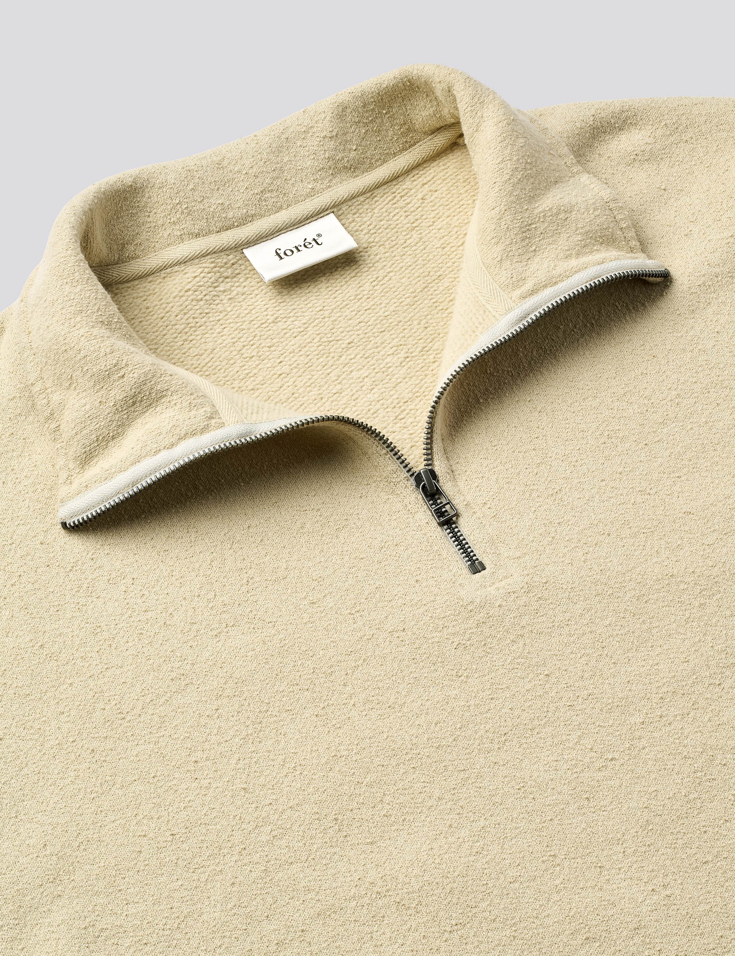 RAIN HALF ZIP SWEATSHIRT - CHALK - Image 2