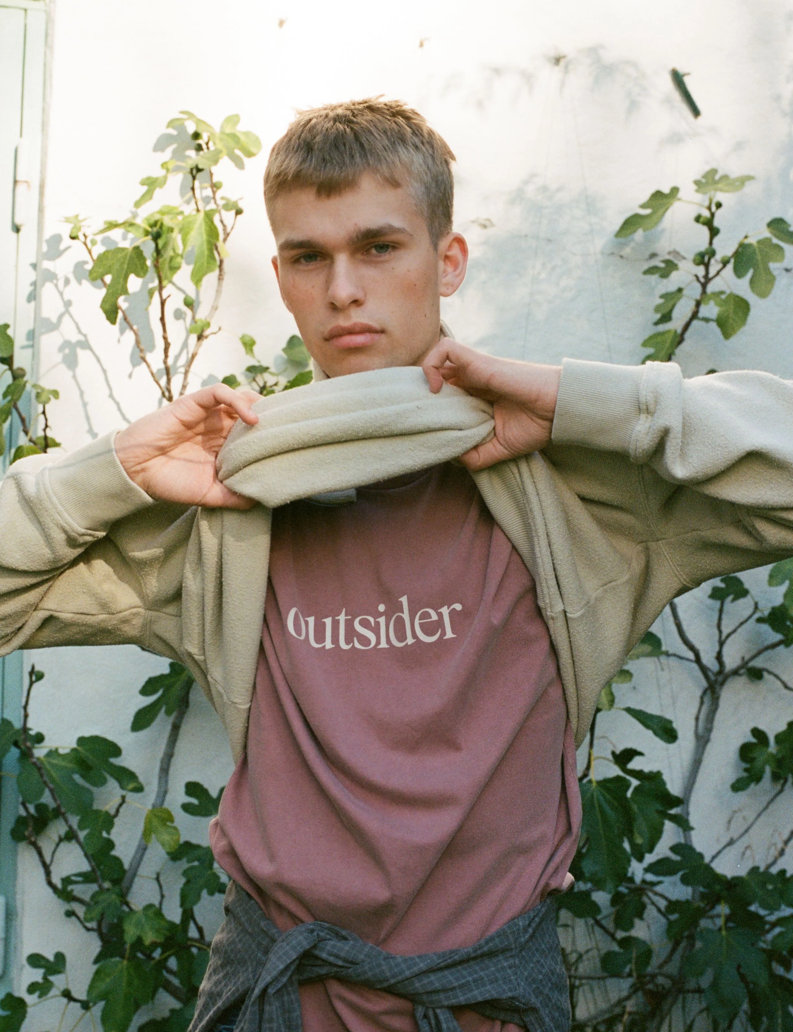 RAIN HALF ZIP SWEATSHIRT - CHALK - Image 3