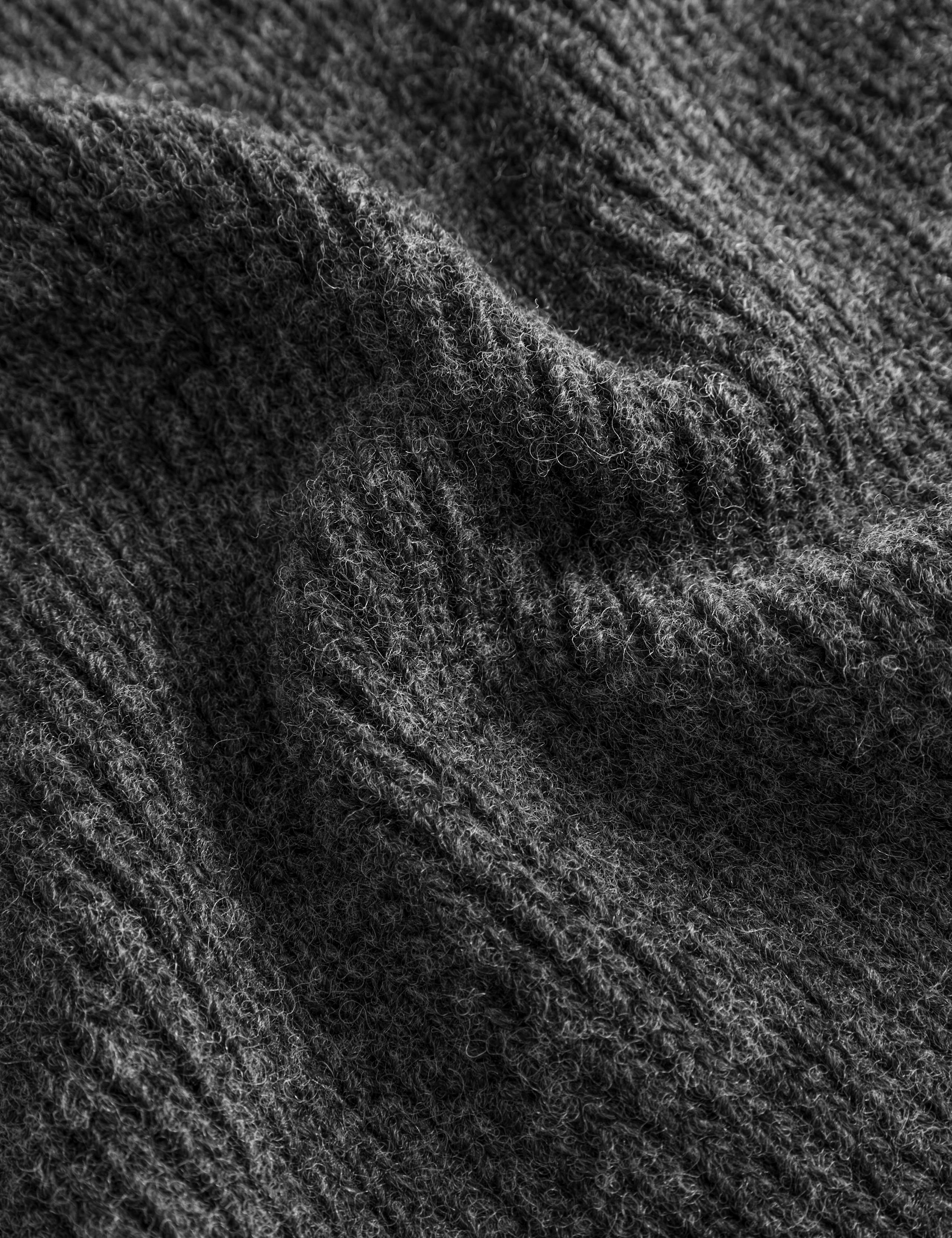 RELAX RIB SCARF - DARK GREY MELANGÉ - Image 4