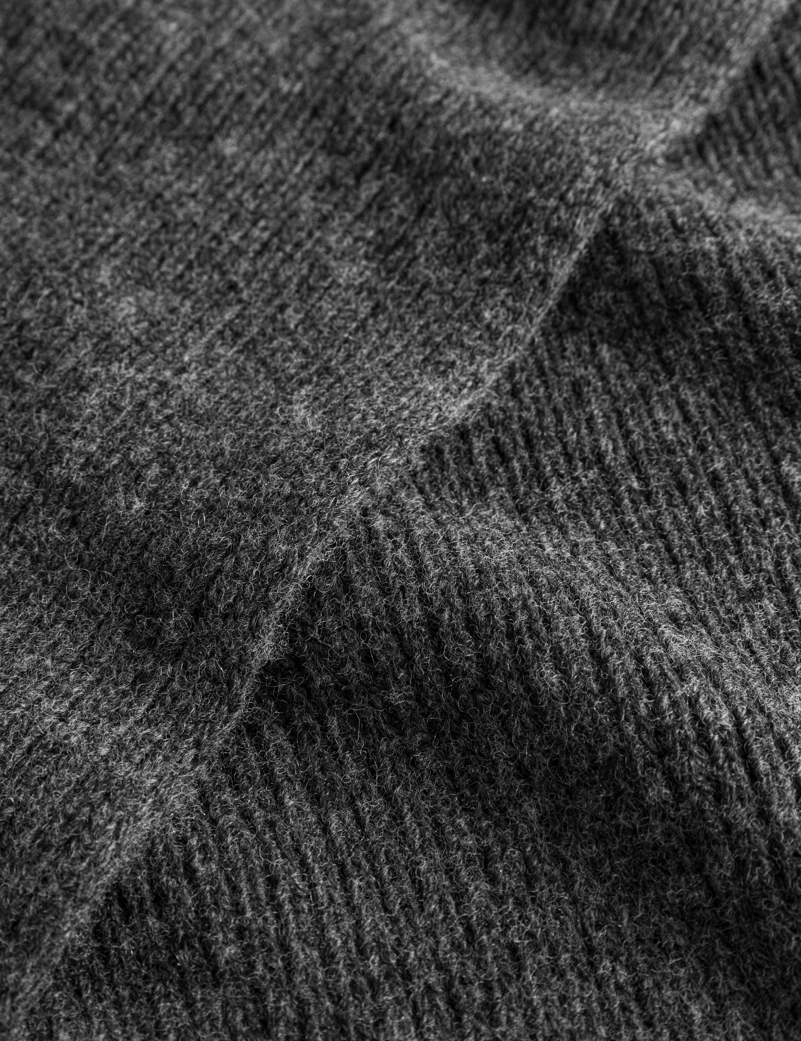 RELAX RIB SCARF - DARK GREY MELANGÉ - Image 5
