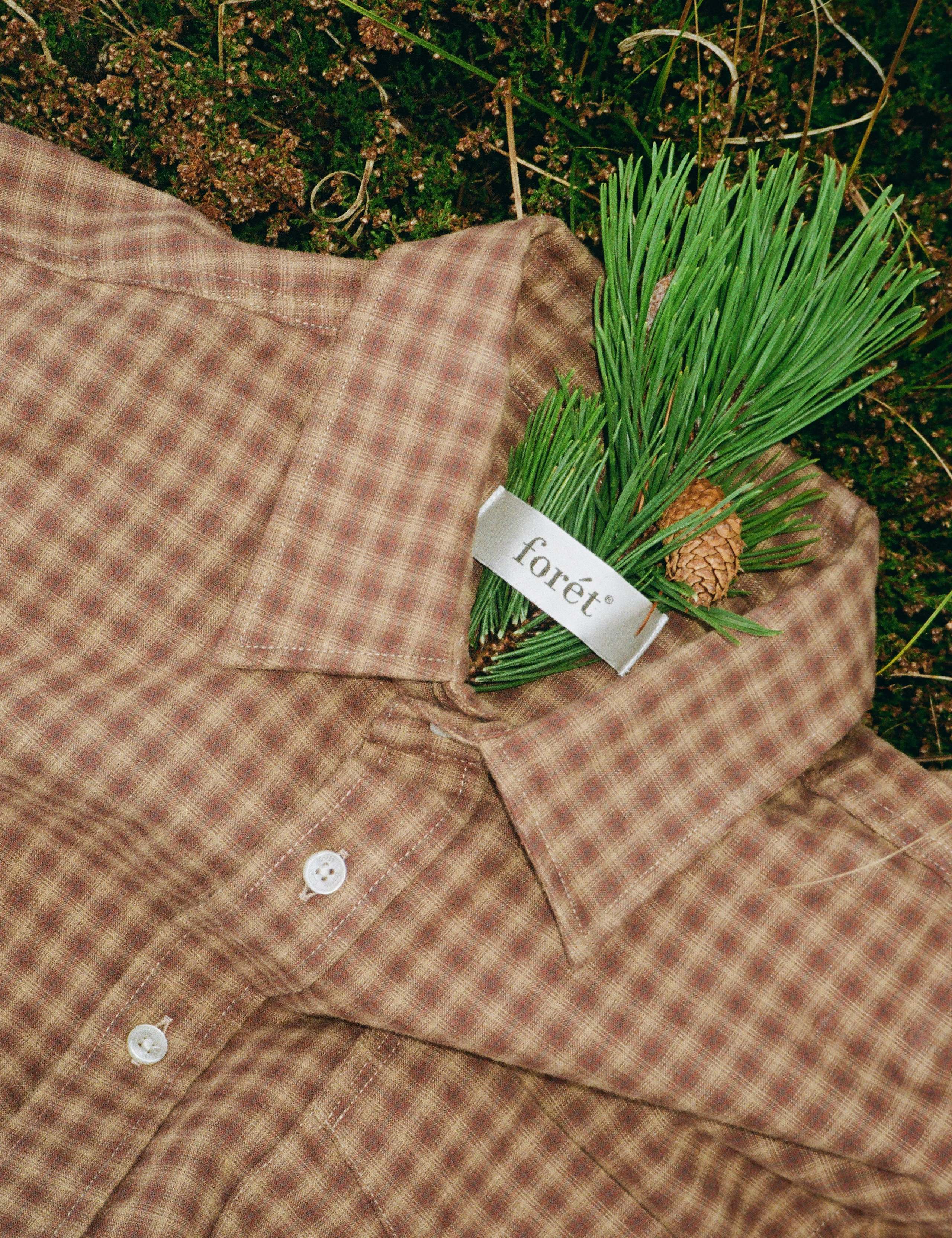 RIDGE REGULAR FIT FLANNEL SHIRT - RUST CHECK - Image 5