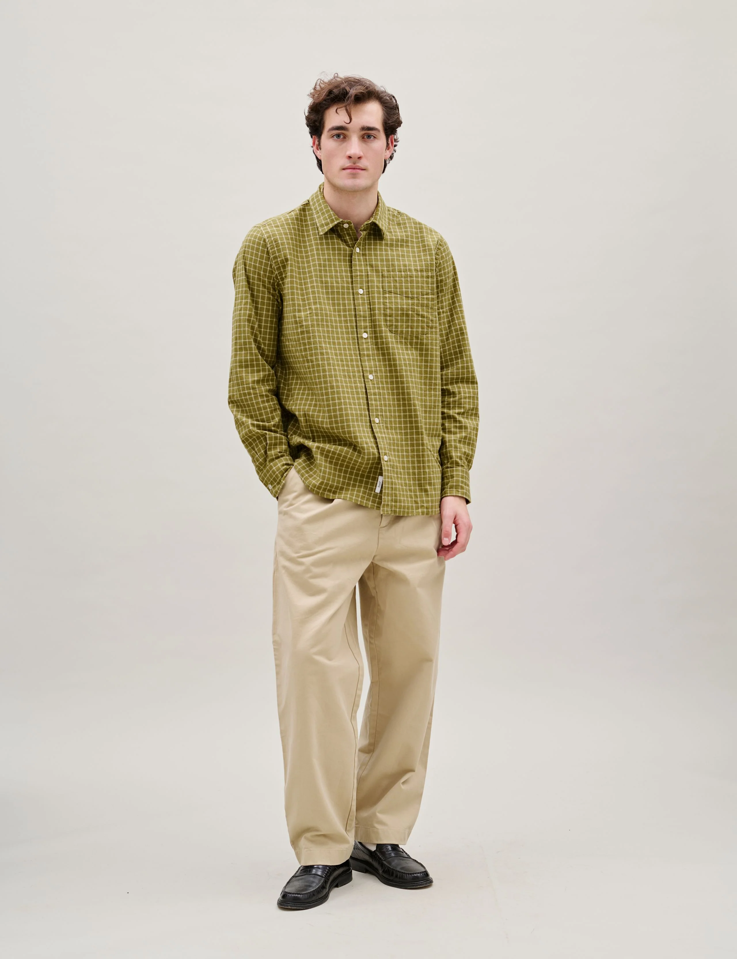 RIDGE REGULAR FIT FLANNEL SHIRT - THYME CHECK - Image 2