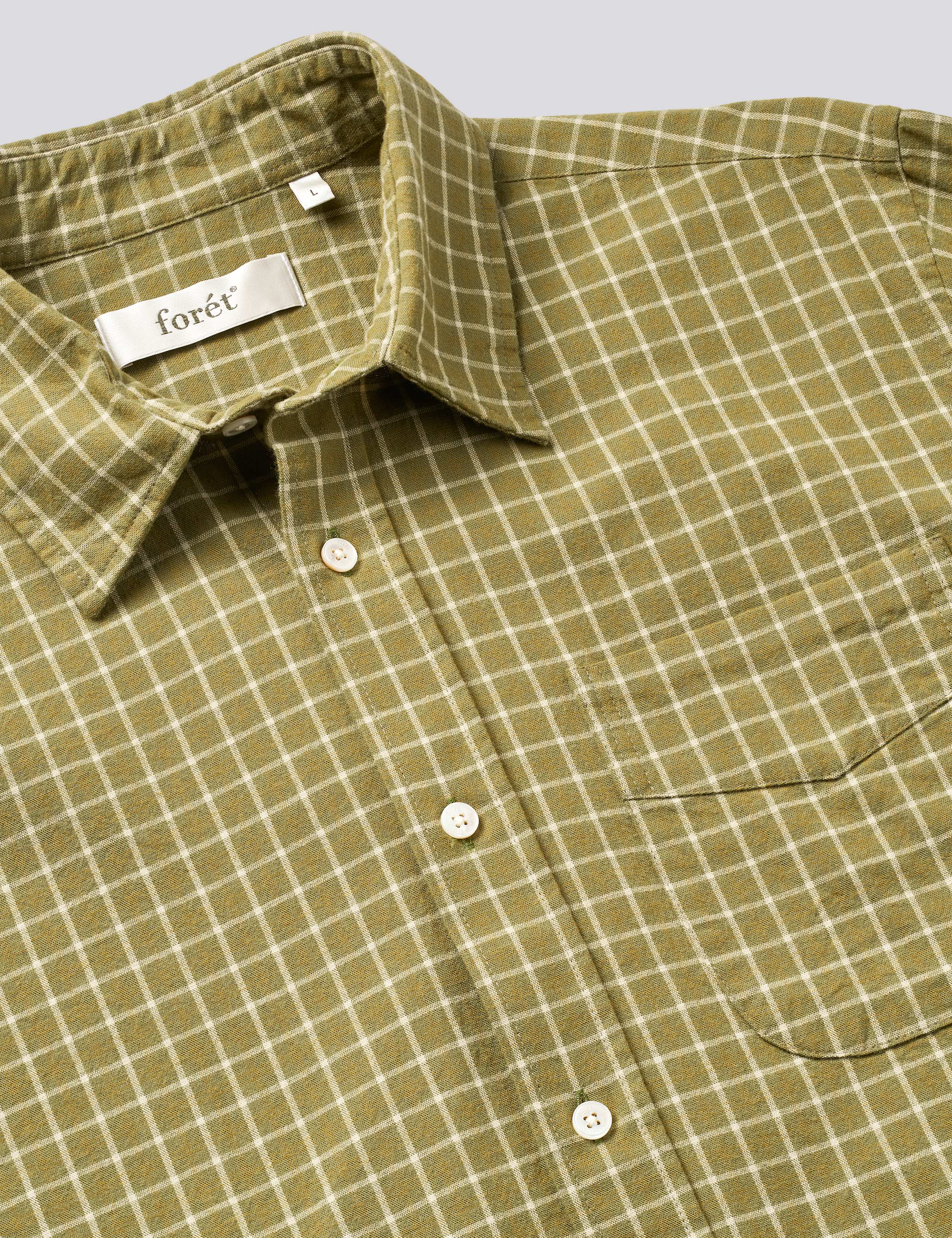 RIDGE REGULAR FIT FLANNEL SHIRT - THYME CHECK - Image 8