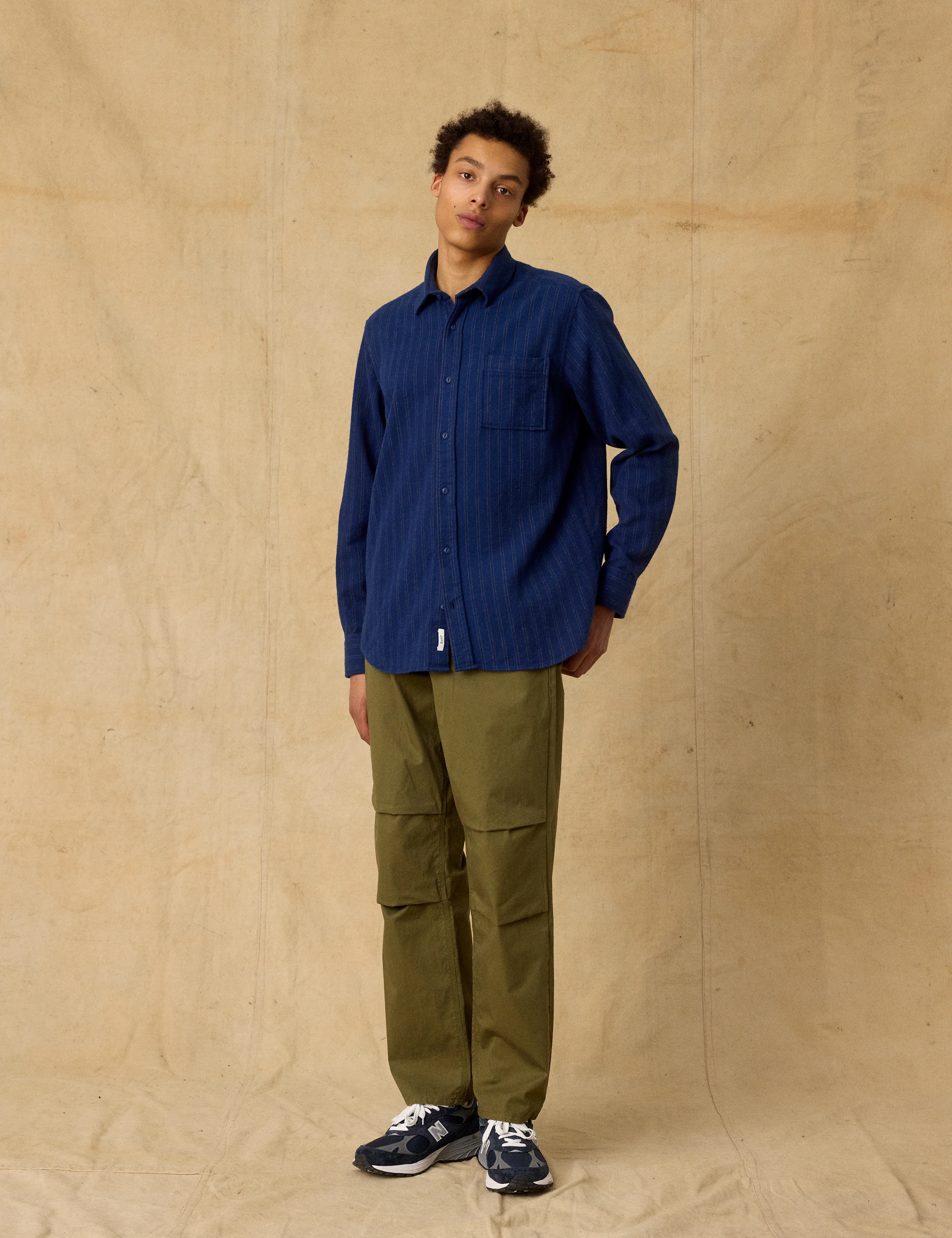 RIVER FLANNEL SHIRT - NAVY/EARTH - Image 2
