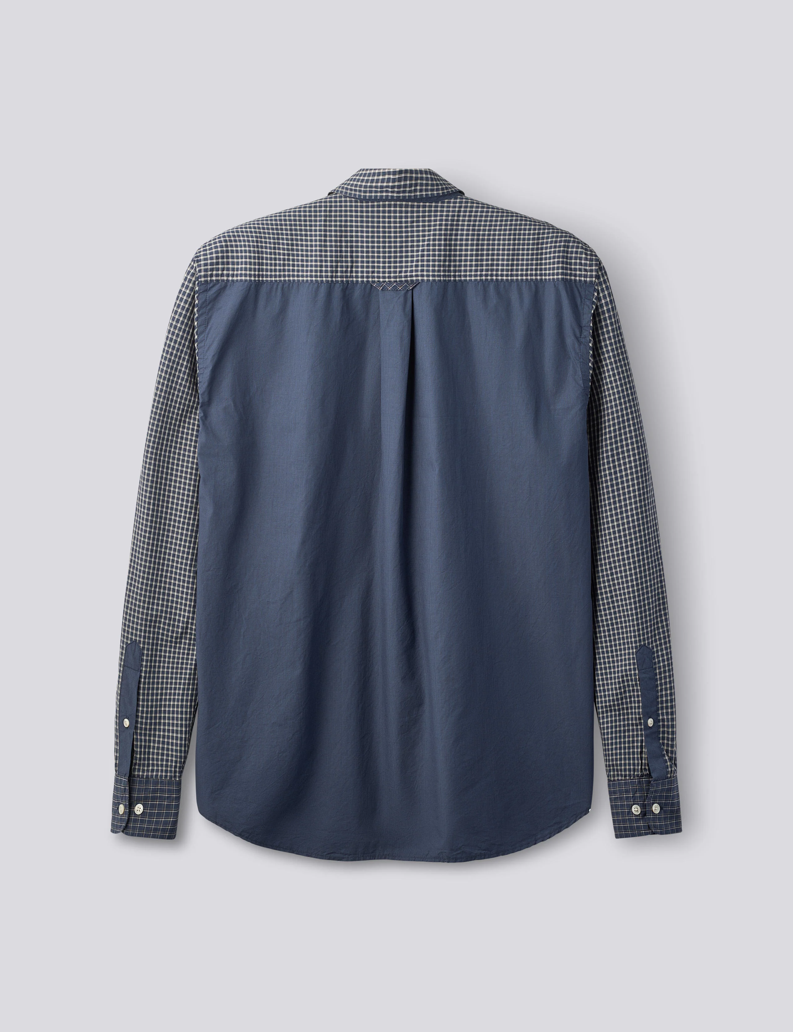 SCOUT MIX UP POPLIN RELAXED FIT SHIRT - NAVY MIX - Image 5