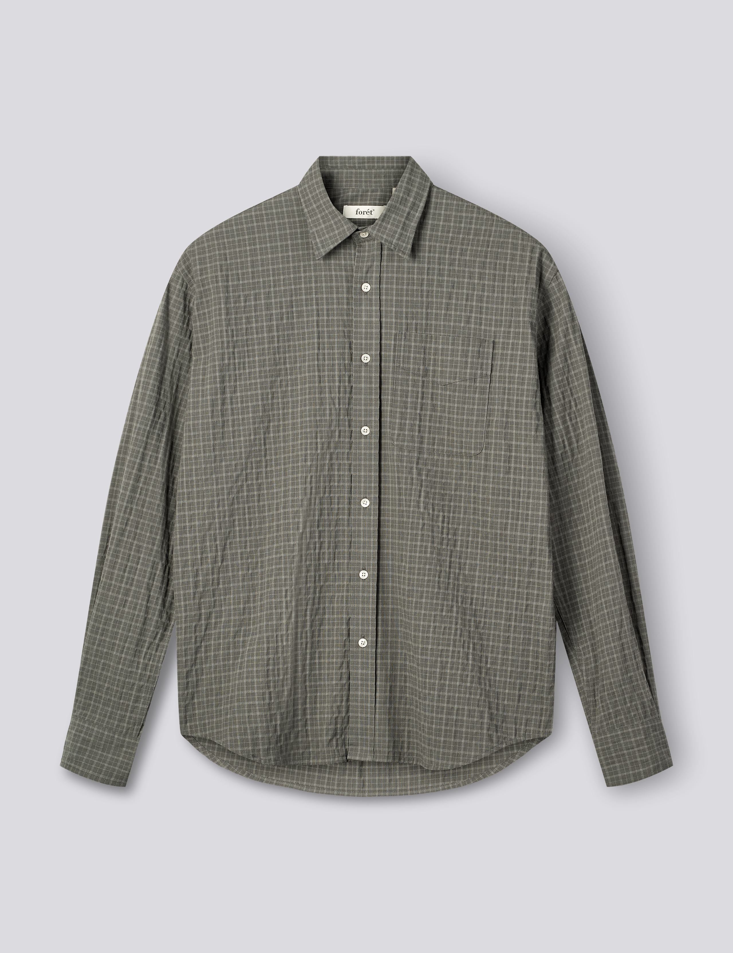 SCOUT RELAXED FIT MICRO CHECK SHIRT - FADED BLACK CHECK