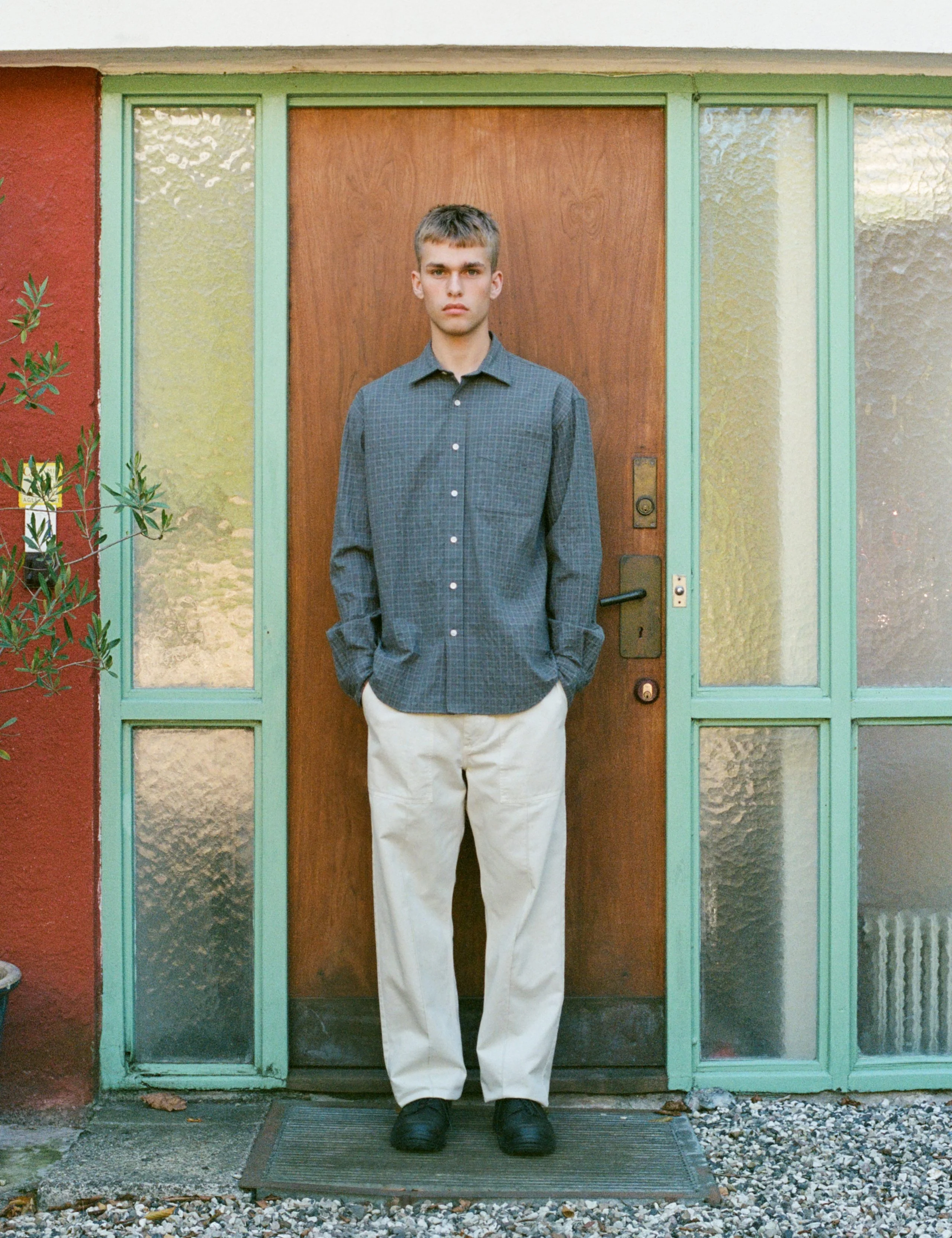 SCOUT RELAXED FIT MICRO CHECK SHIRT - FADED BLACK CHECK - Image 2