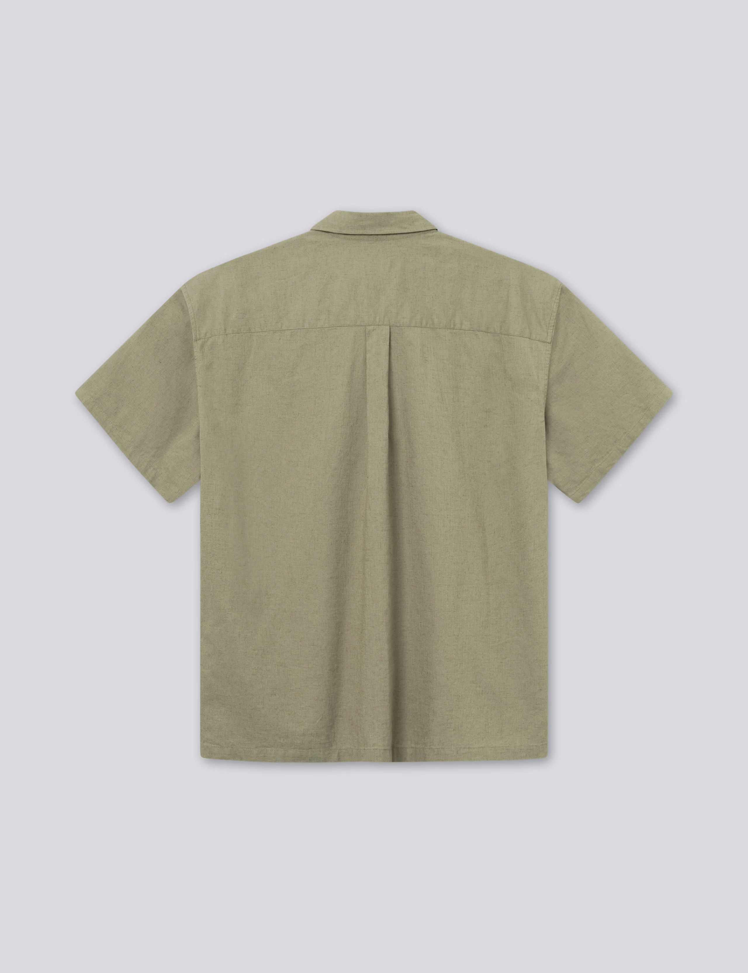 SERENE LINEN SS SHIRT - DUSTY OLIVE - Image 8