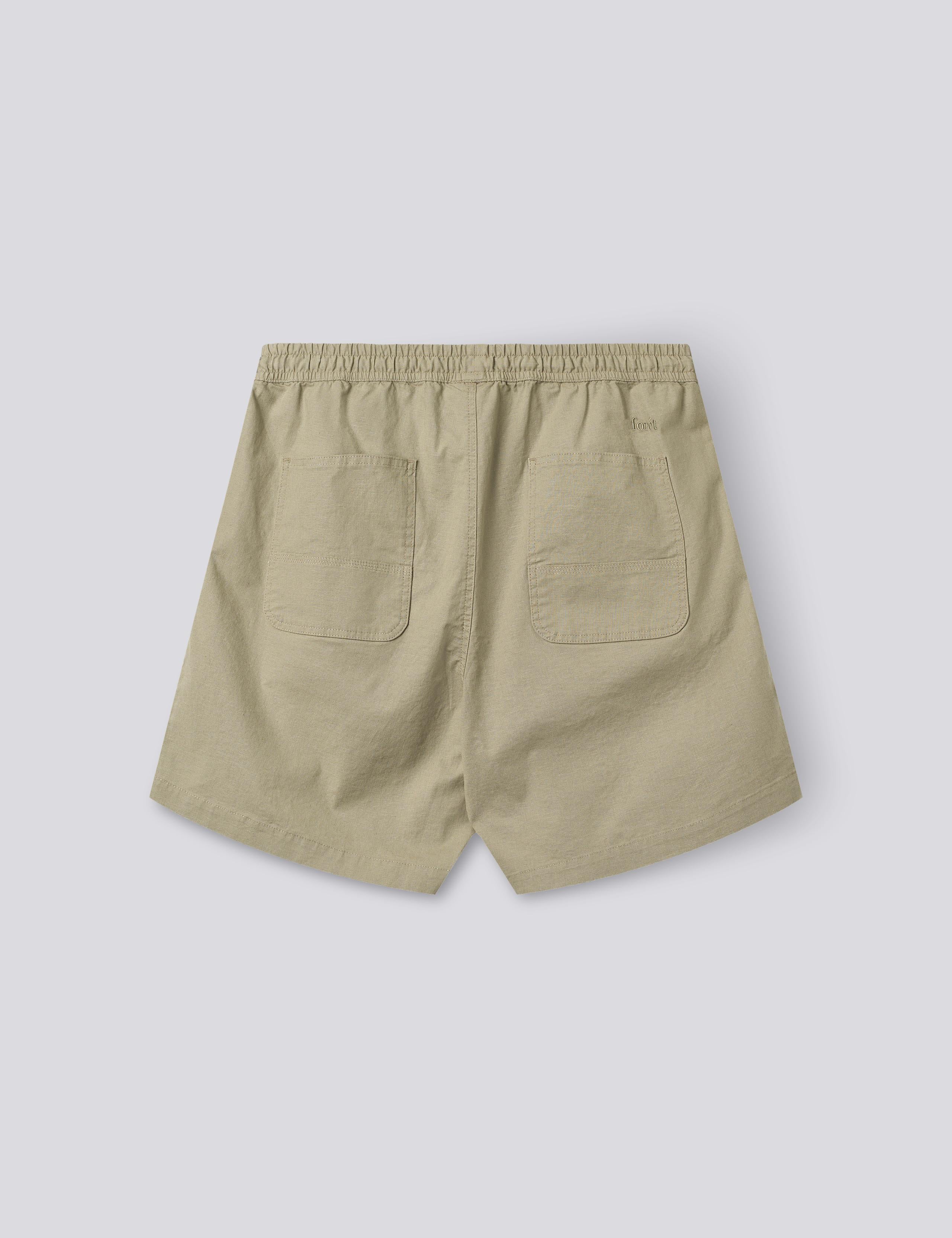 SHIFT COTTON LINEN SHORTS - LIGHT TAUPE - Image 2