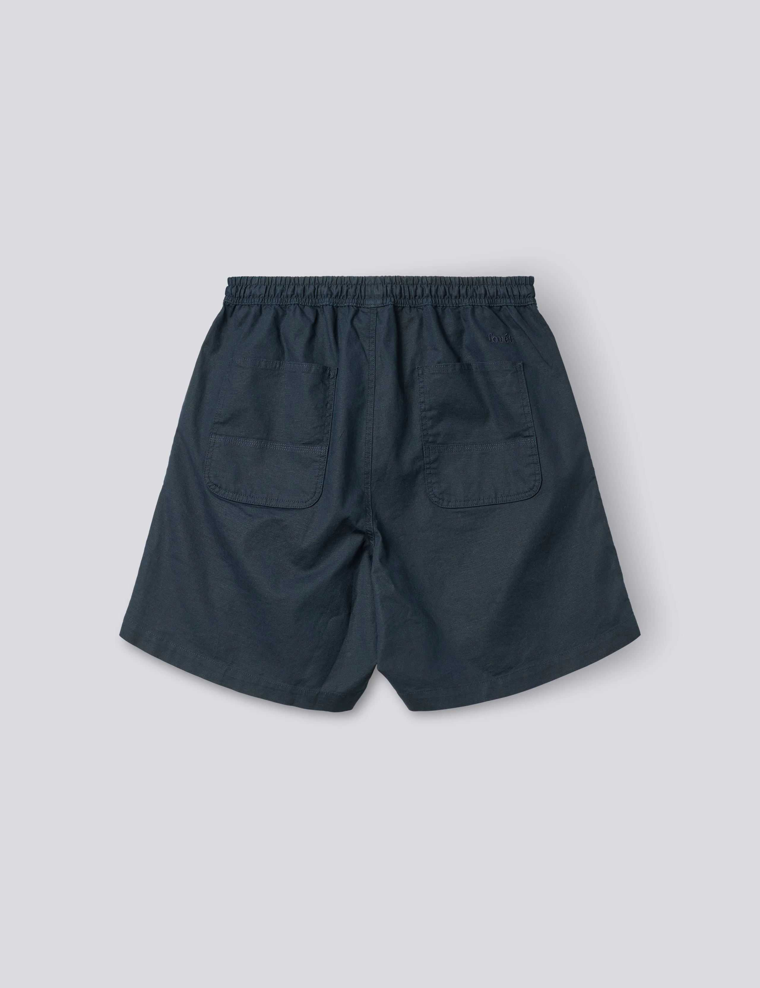 SHIFT COTTON LINEN SHORTS - NAVY - Image 2