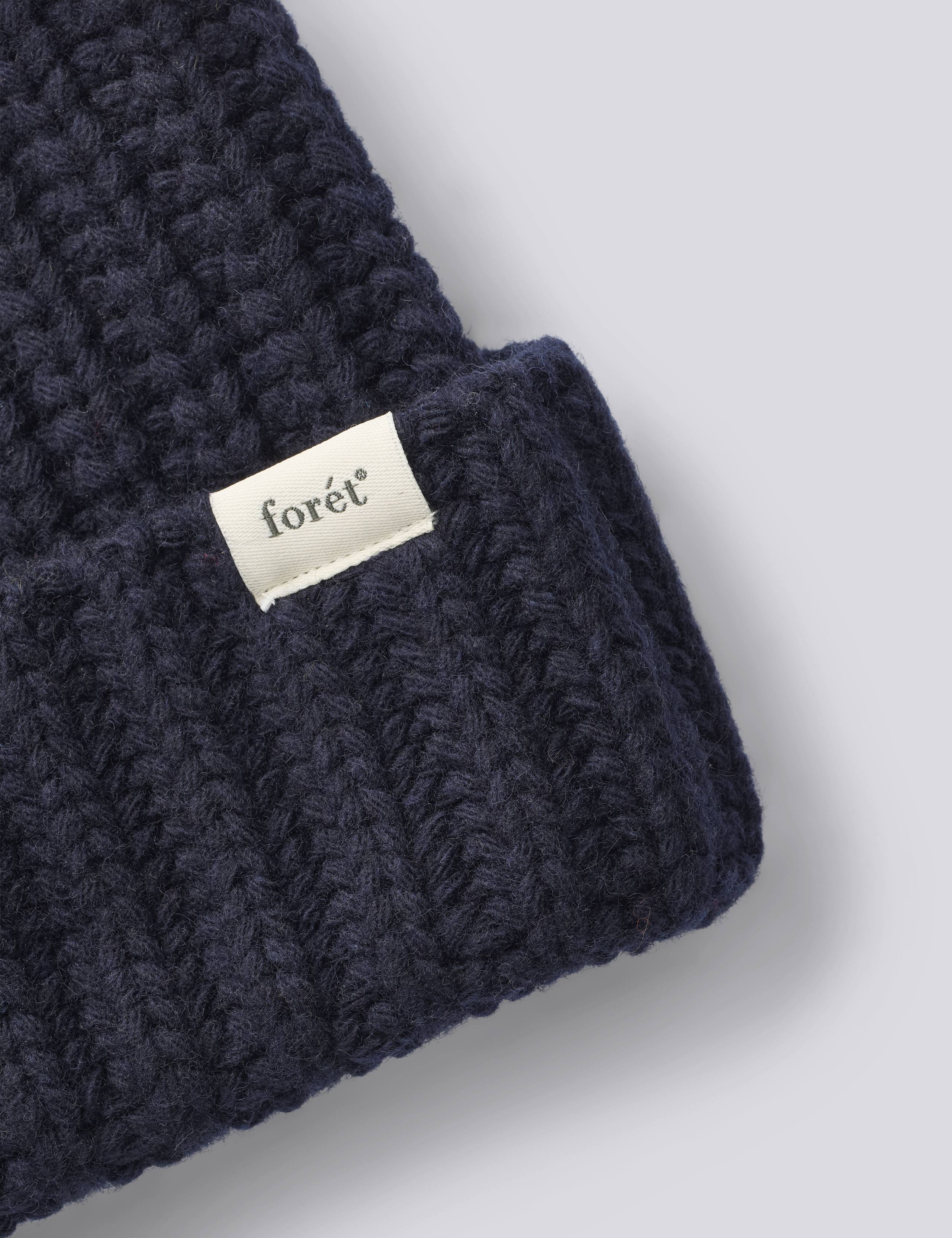TRIP CHUNKY RIB BEANIE - NAVY - Image 2